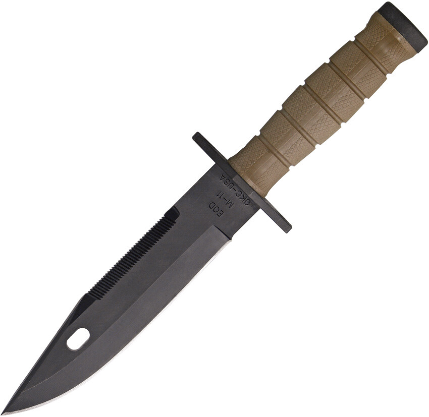 Ontario M11 EOD Tan GFN 420 Stainless Steel Fixed Blade Knife 1982 Ontario M11 EOD Tan GFN 420 Stainless Steel Fixed Blade Knife 1982