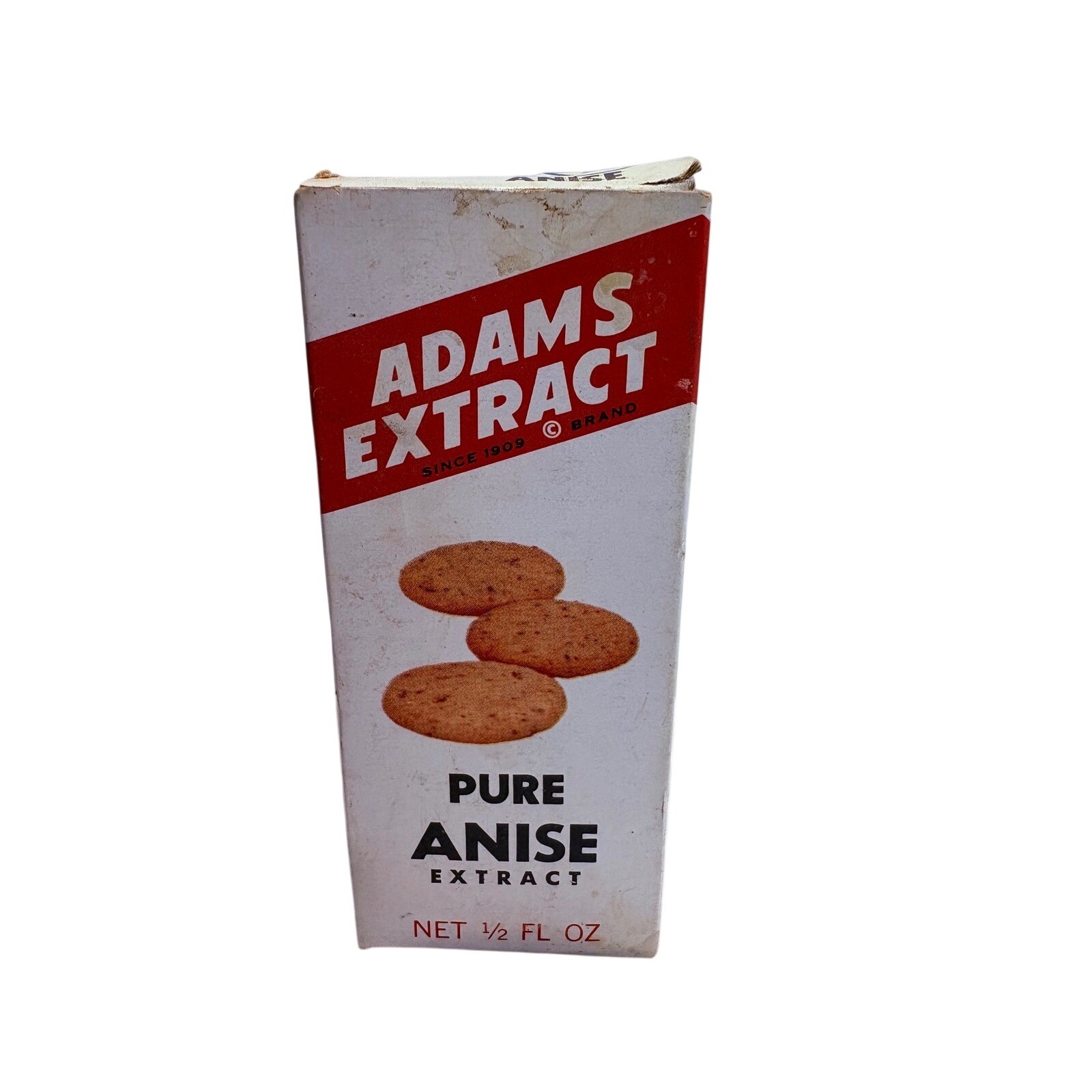 Vintage Adams Extract Pure Anise Bottle with Original Box and Recipe Insert
