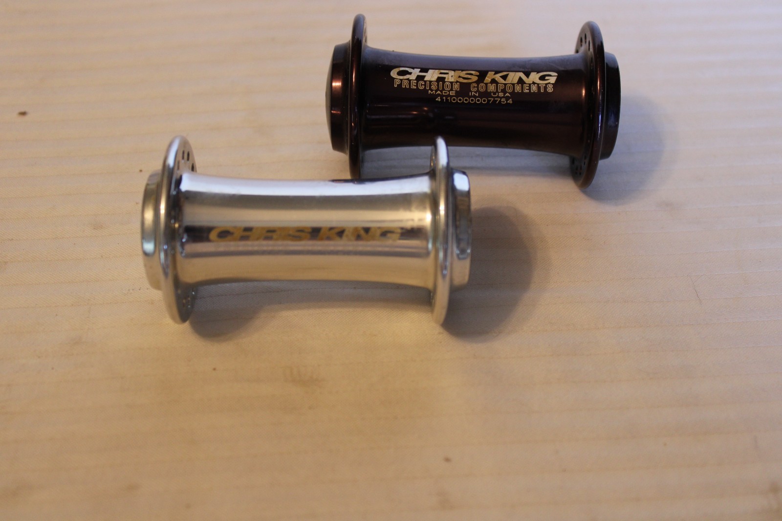 Chris King Salt and Pepper Shakers Gloss Black Pepper Polished Silver Salt
