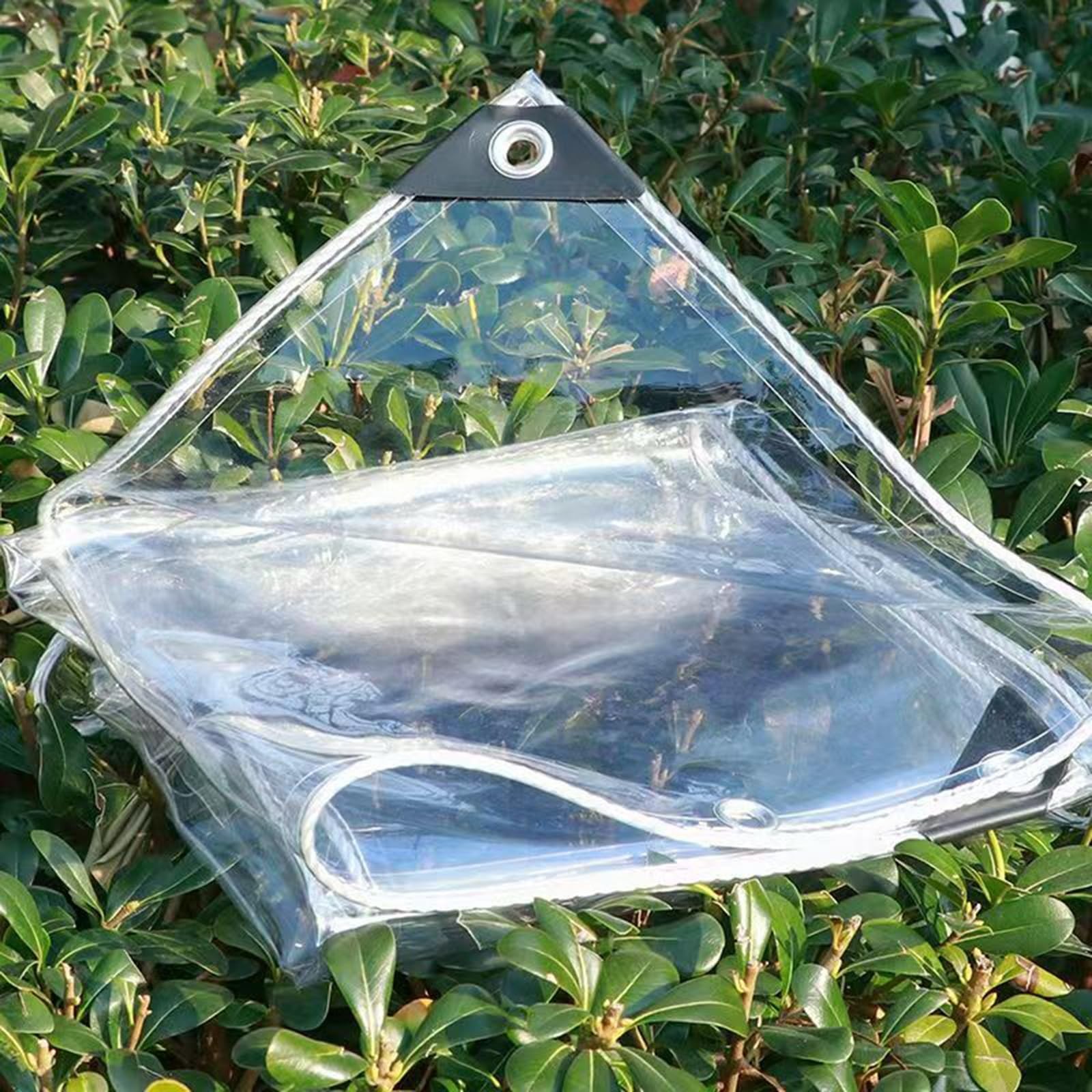Clear tarps with Grommets,Tear-Resistant clear vinyl tarp(10*16FT(3*4.8M) | C...
