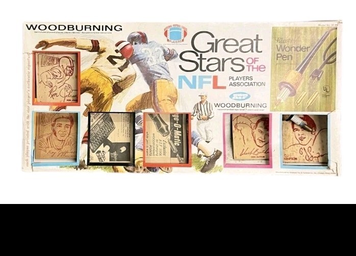 Terry Bradshaw -1971 Great Stars of the NFL ATF Woodburning Set in Original Box Terry Bradshaw -1971 Great Stars of the NFL ATF Woodburning Set in Original Box