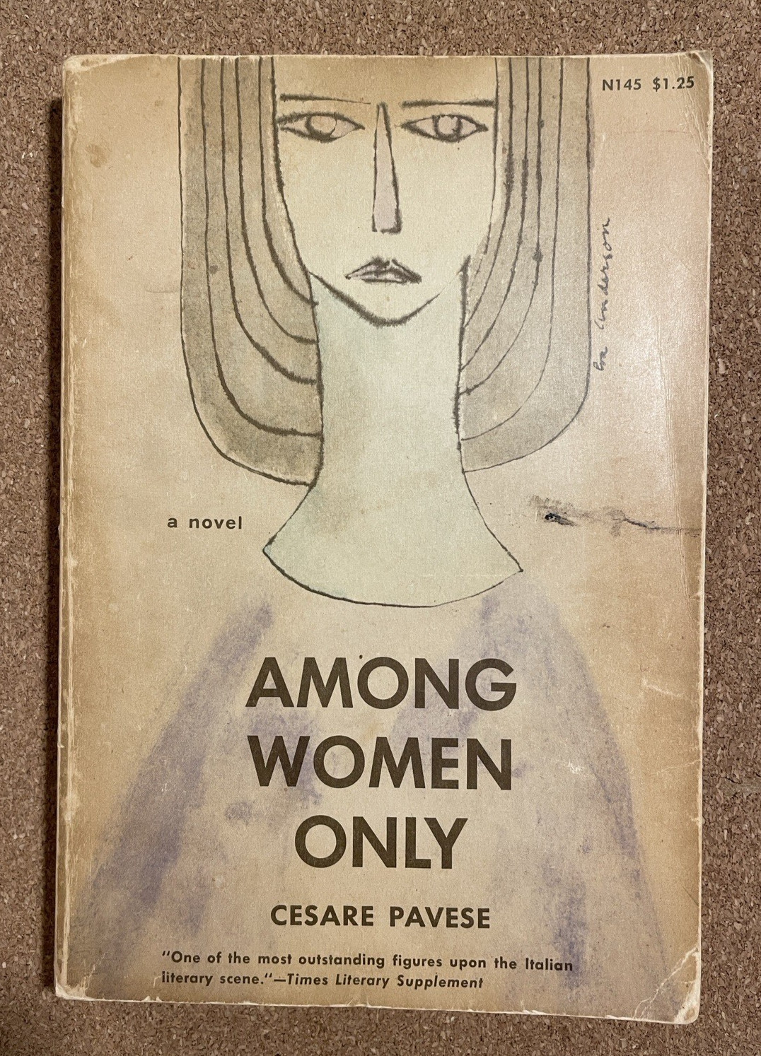 1959 Among Women Only by Cesar Pavese Novel Italian Noonday Press Vintage