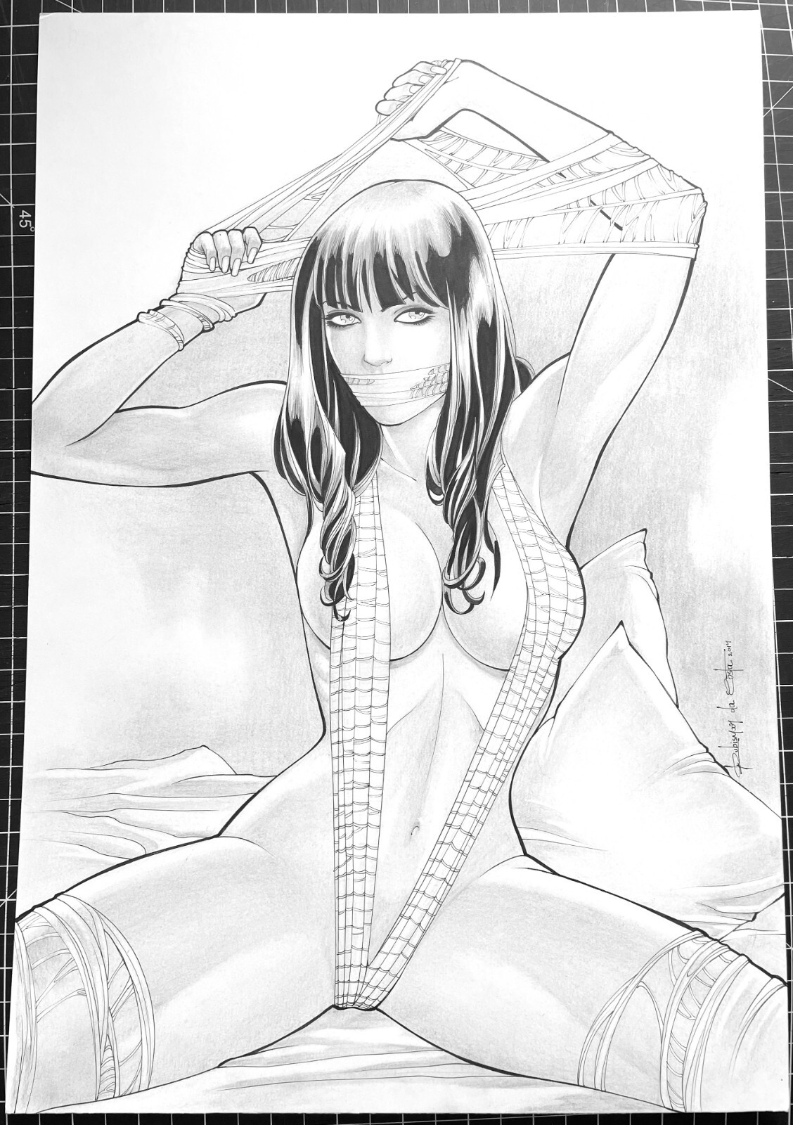 Signed Original Rubismar Da Costa Mary Jane Spider-Man Commission 11X17