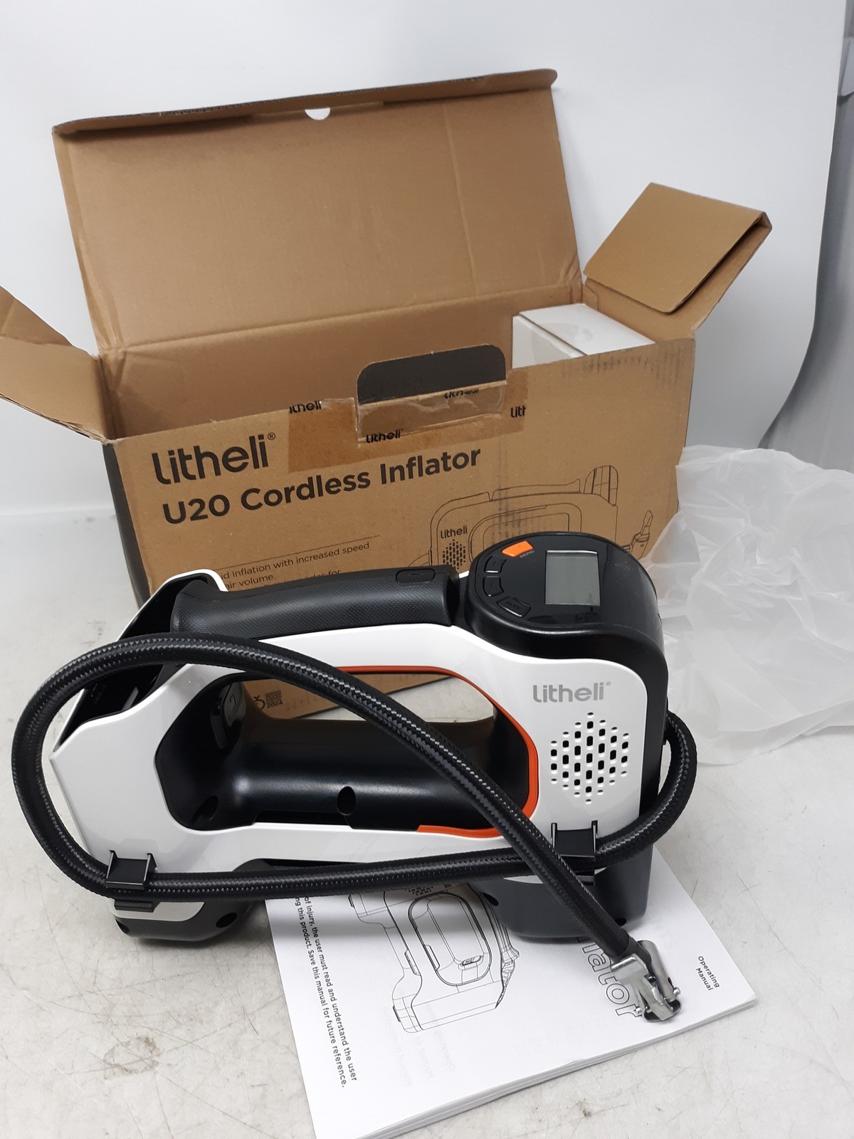 Litheli U20 Cordless Inflator 20V 10.3 Bar Digital Auto-Stop Litheli U20 Cordless Inflator 20V 10.3 Bar Digital Auto-Stop