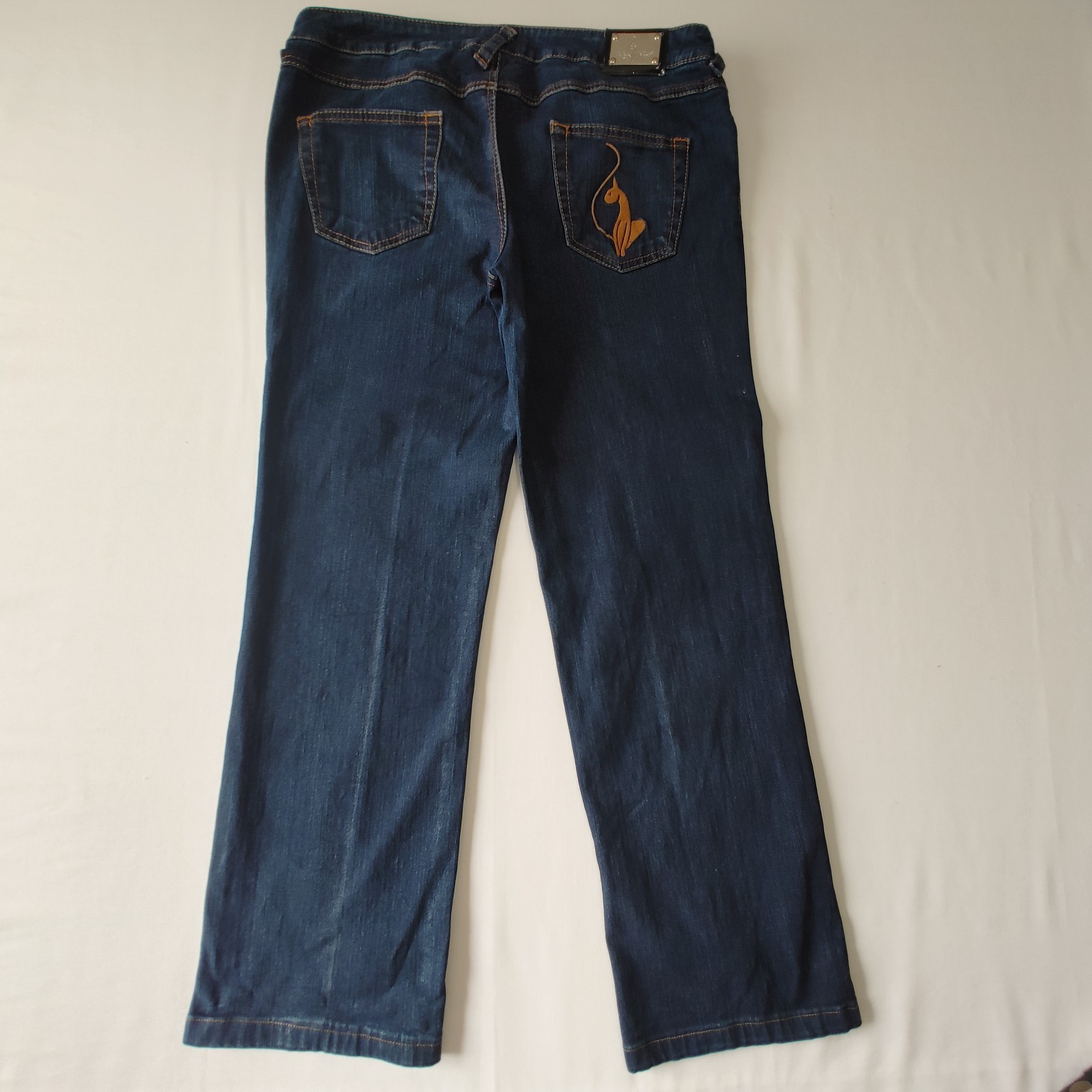 VTG Y2K Baby Phat Size 15 Wash Denim Women’s Jeans With Gold Detailing VTG Y2K Baby Phat Size 15 Wash Denim Women’s Jeans With Gold Detailing