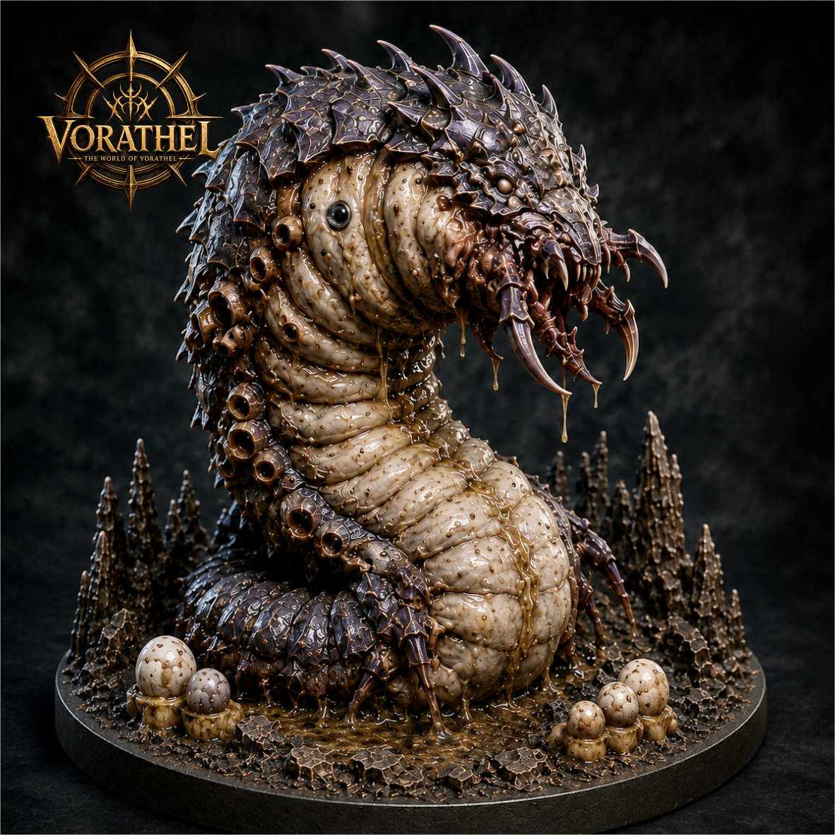 Insect Larva Monster Miniature for D&D Fantasy RPG | 3D Printed Resin