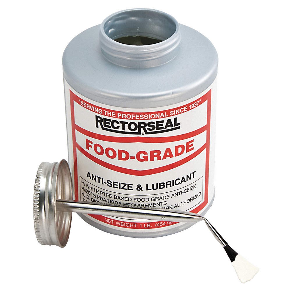 RECTORSEAL 73931 Food Grade Anti-Seize,16 oz.,BrshTp Cn PK 5