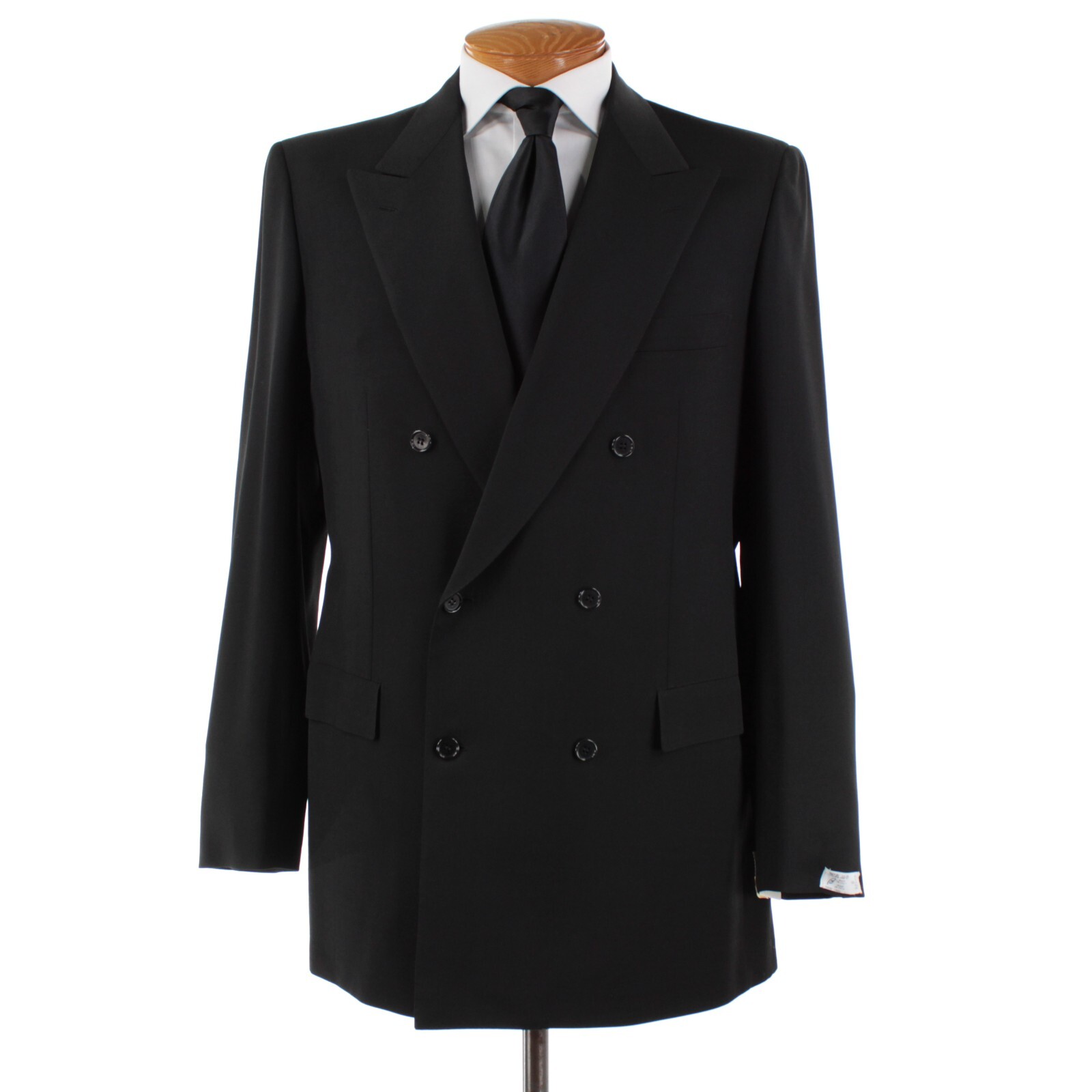 Brioni NWD 100% Wool Tiberio Two Piece Double Breasted Suit Size 43L US In Black Brioni NWD 100% Wool Tiberio Two Piece Double Breasted Suit Size 43L US In Black