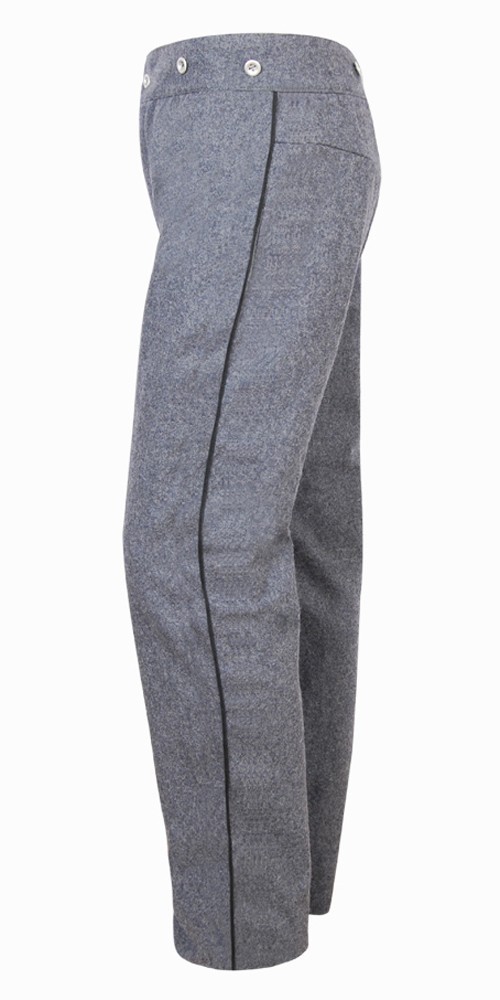 US Civil War Confederate Gray Pants With 0.8 inch Multi Color Trim All Sizes US Civil War Confederate Gray Pants With 0.8 inch Multi Color Trim All Sizes
