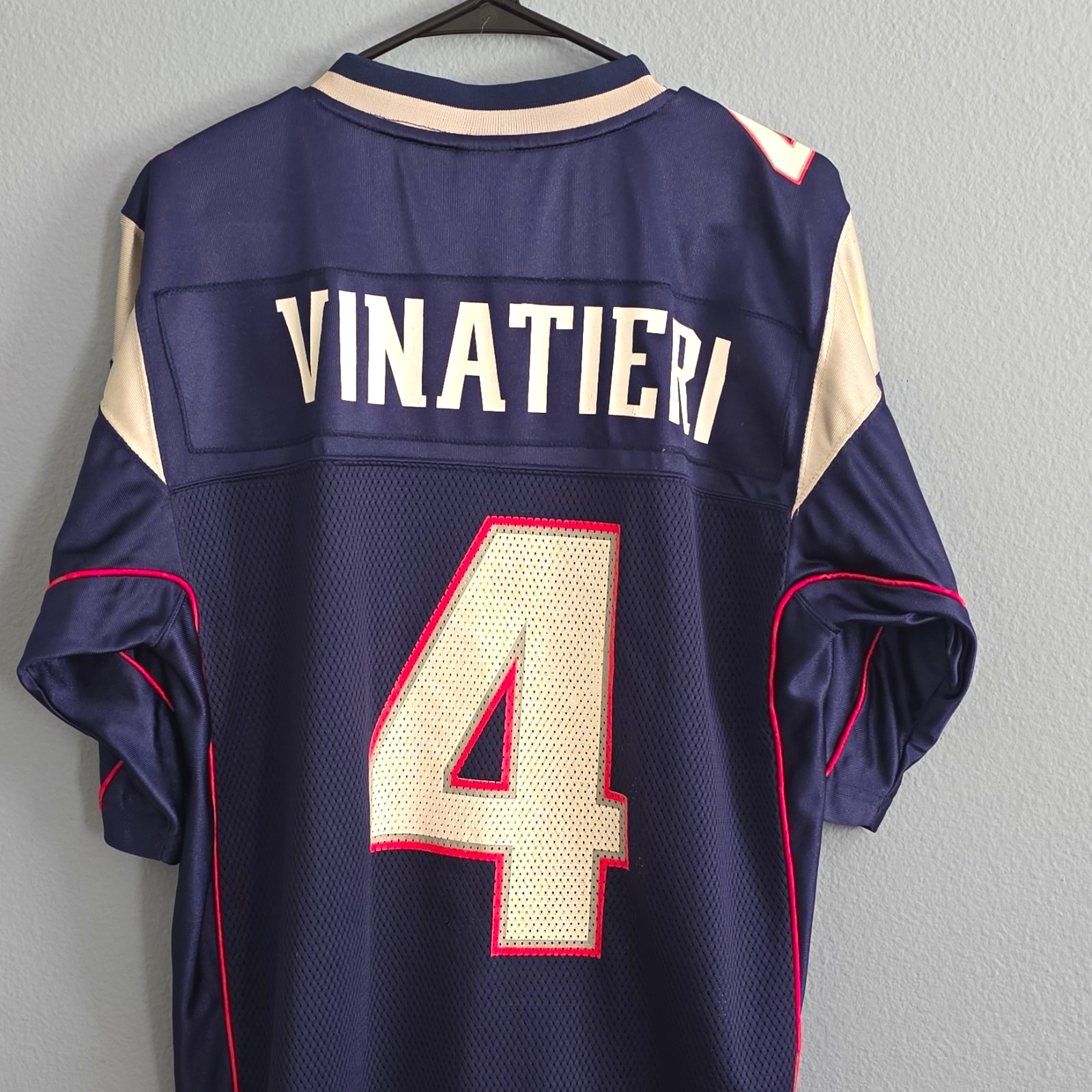 Reebok New England Patriots Vinateri #4 NFL Football Jersey Blue Reebok New England Patriots Vinateri #4 NFL Football Jersey Blue