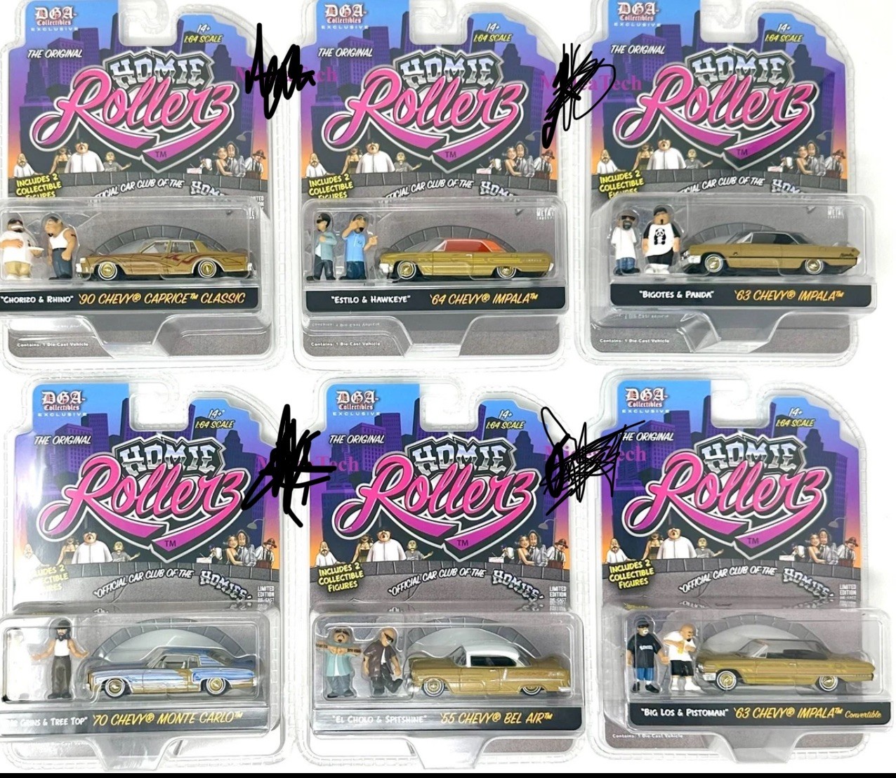 Chase Greenlight x DGA 1:64 Homie Rollerz 2025 Series 1 Assortment Set of 6 🏆 Chase Greenlight x DGA 1:64 Homie Rollerz 2025 Series 1 Assortment Set of 6 🏆
