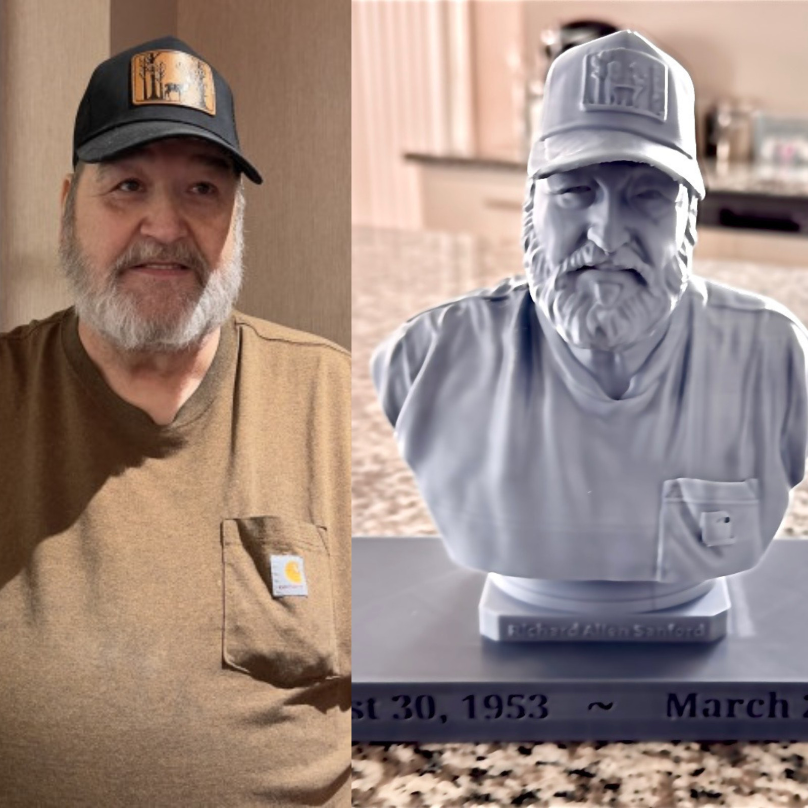 Custom Photo to 3D Printed Sculpture, Personalized Portrait Statue, Custom Made