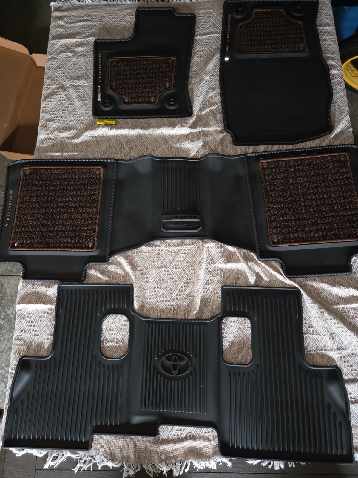 Genuine OEM 2023 - 2027 Toyota Sequoia 1794 Edition All Weather Floor Mats Genuine OEM 2023 - 2027 Toyota Sequoia 1794 Edition All Weather Floor Mats