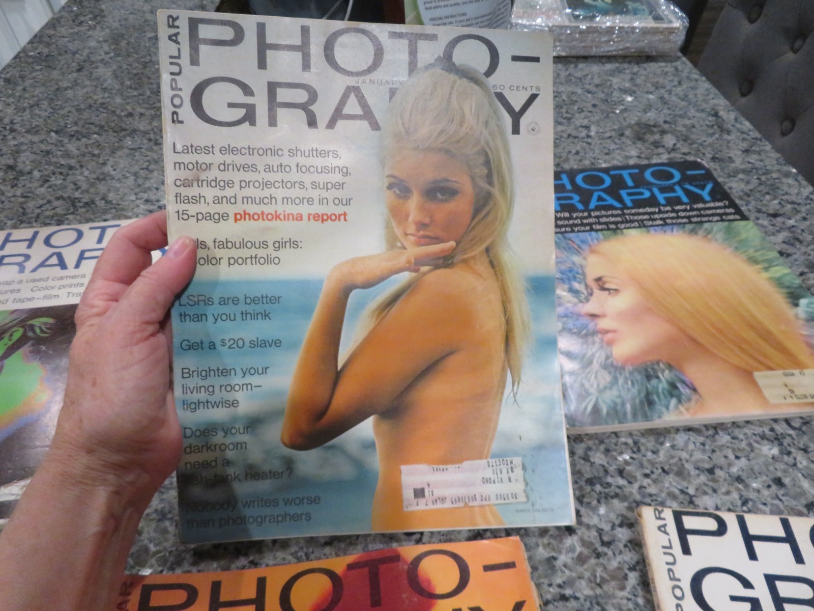 Lot of 6 Vintage 1960's & Older Popular Photography Magazine Amazing Graphics #4