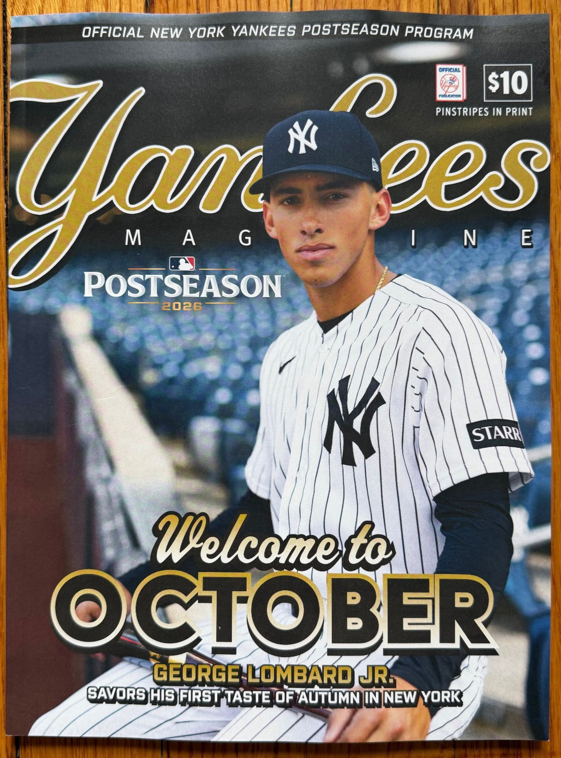 2026 NY Yankees Postseason Program Oct Magazine George Lombard Jr Cam Schlittler 2026 NY Yankees Postseason Program Oct Magazine George Lombard Jr Cam Schlittler