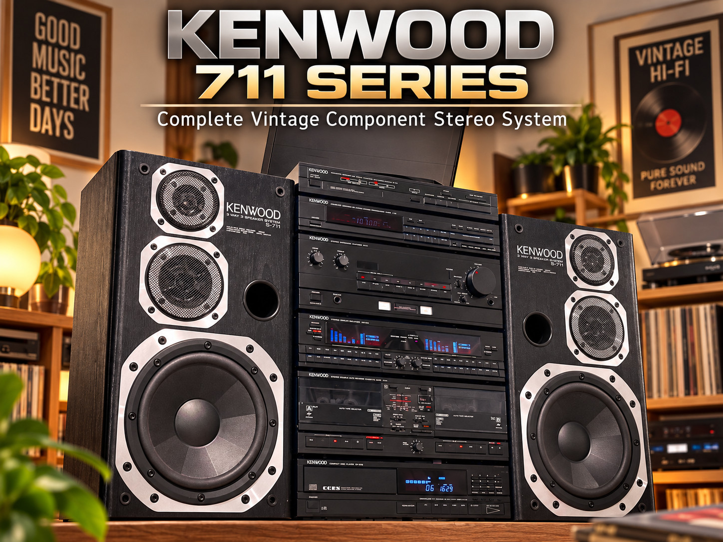 KENWOOD 711 SERIES 🌈RaRe🌈 Complete Vintage Component Stereo System