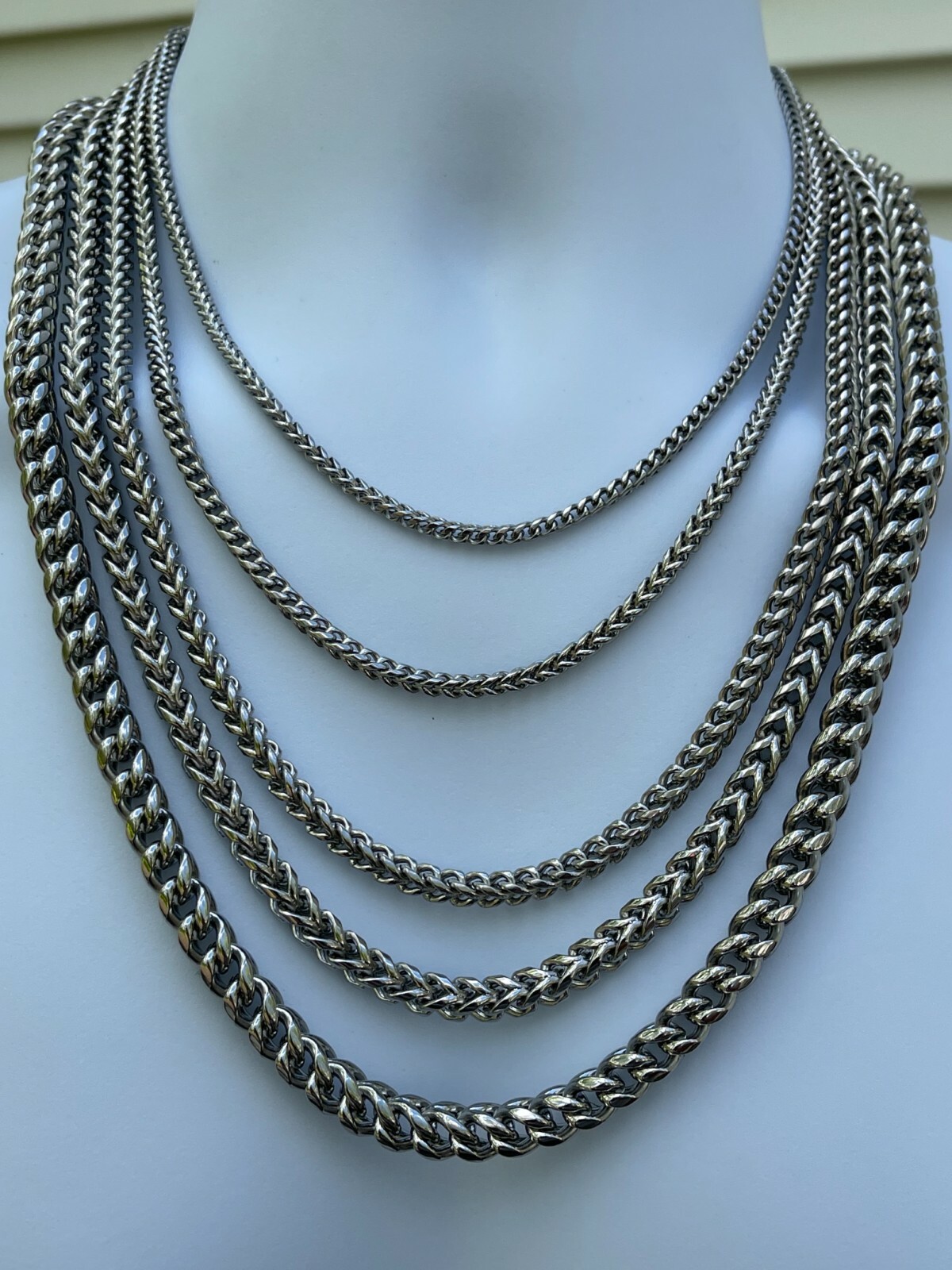 Men's Franco Chain Stainless Steel Necklace BEST QUALITY 18-30