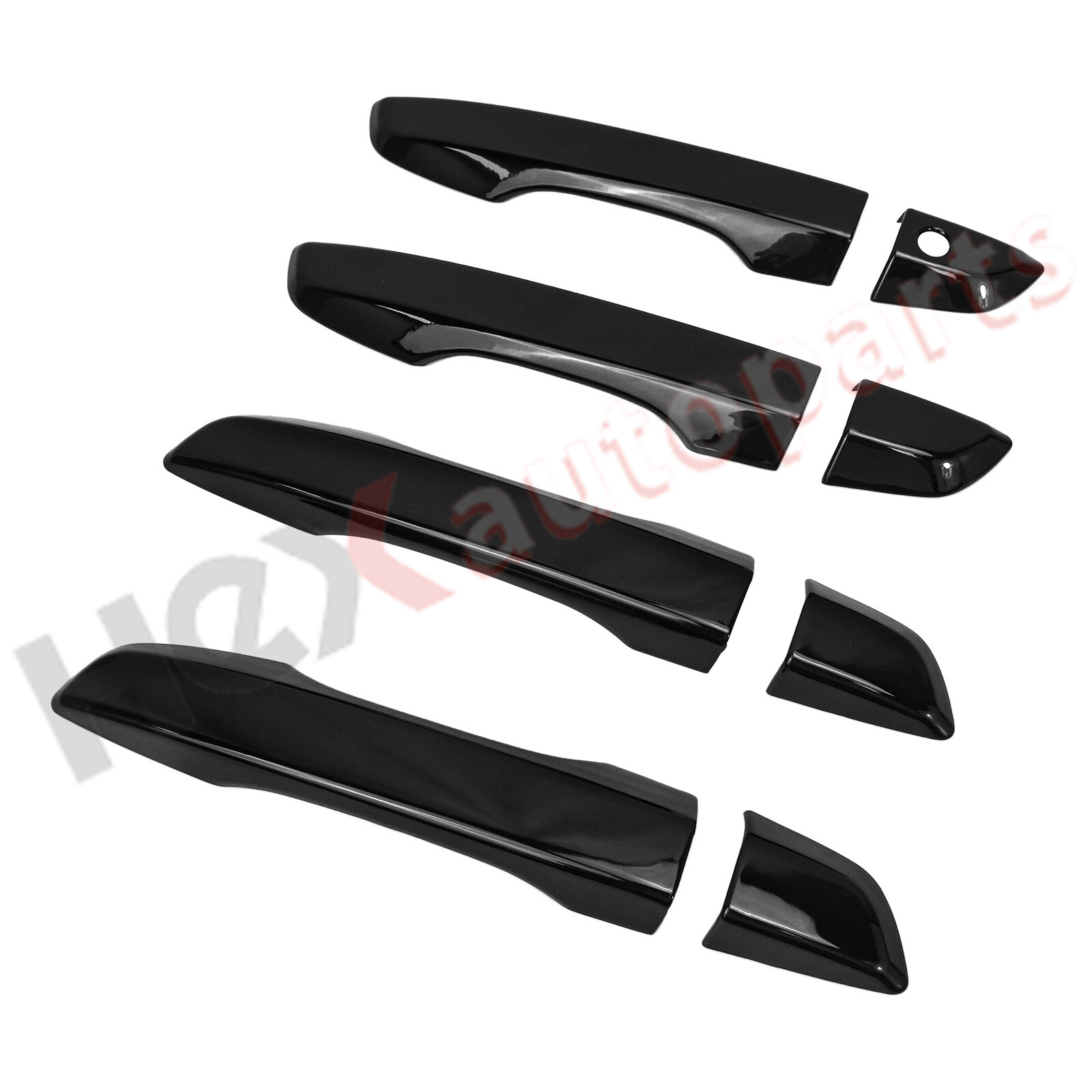 4X Glossy Black Door Handle Covers For 2016-2021 Honda Civic 4-Door w/KH NO SMT