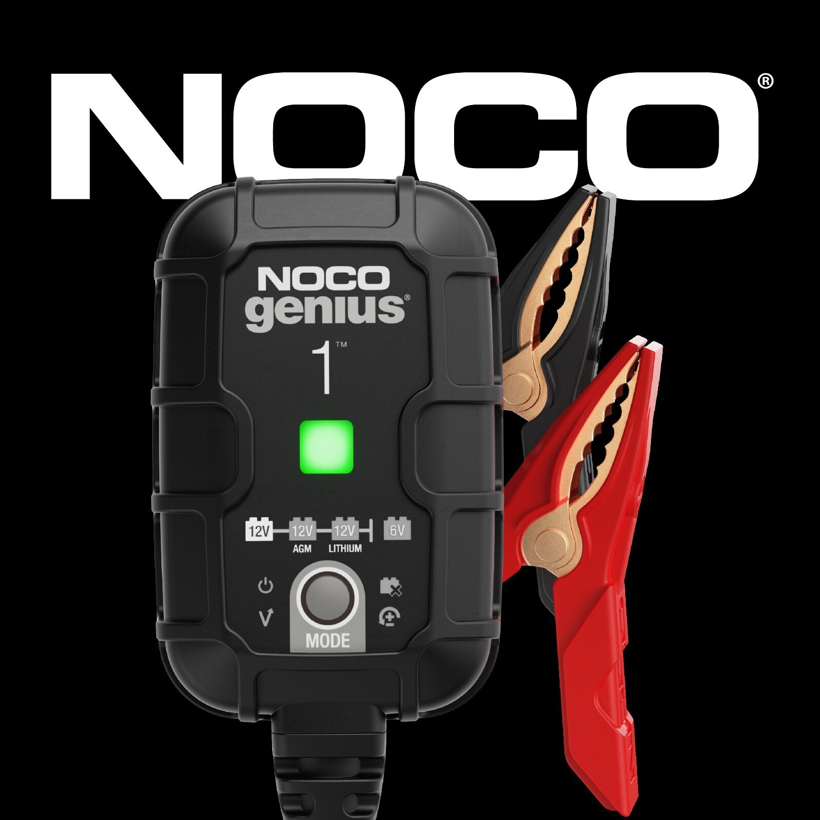 NOCO GENIUS1 6V/12V 1A Smart Battery Charger, Trickle Charger and Maintainer NOCO GENIUS1 6V/12V 1A Smart Battery Charger, Trickle Charger and Maintainer