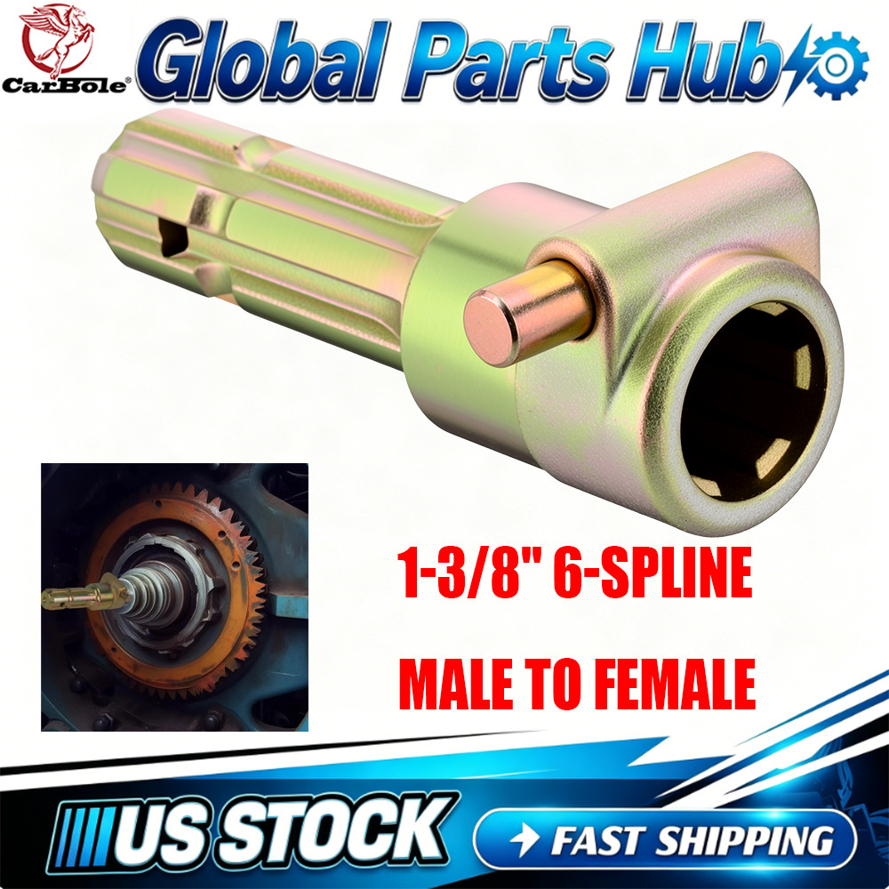 PTO Extender 1-3/8 inch 6 Spline Male to Female Adapter For Up To 70 HP Tractor