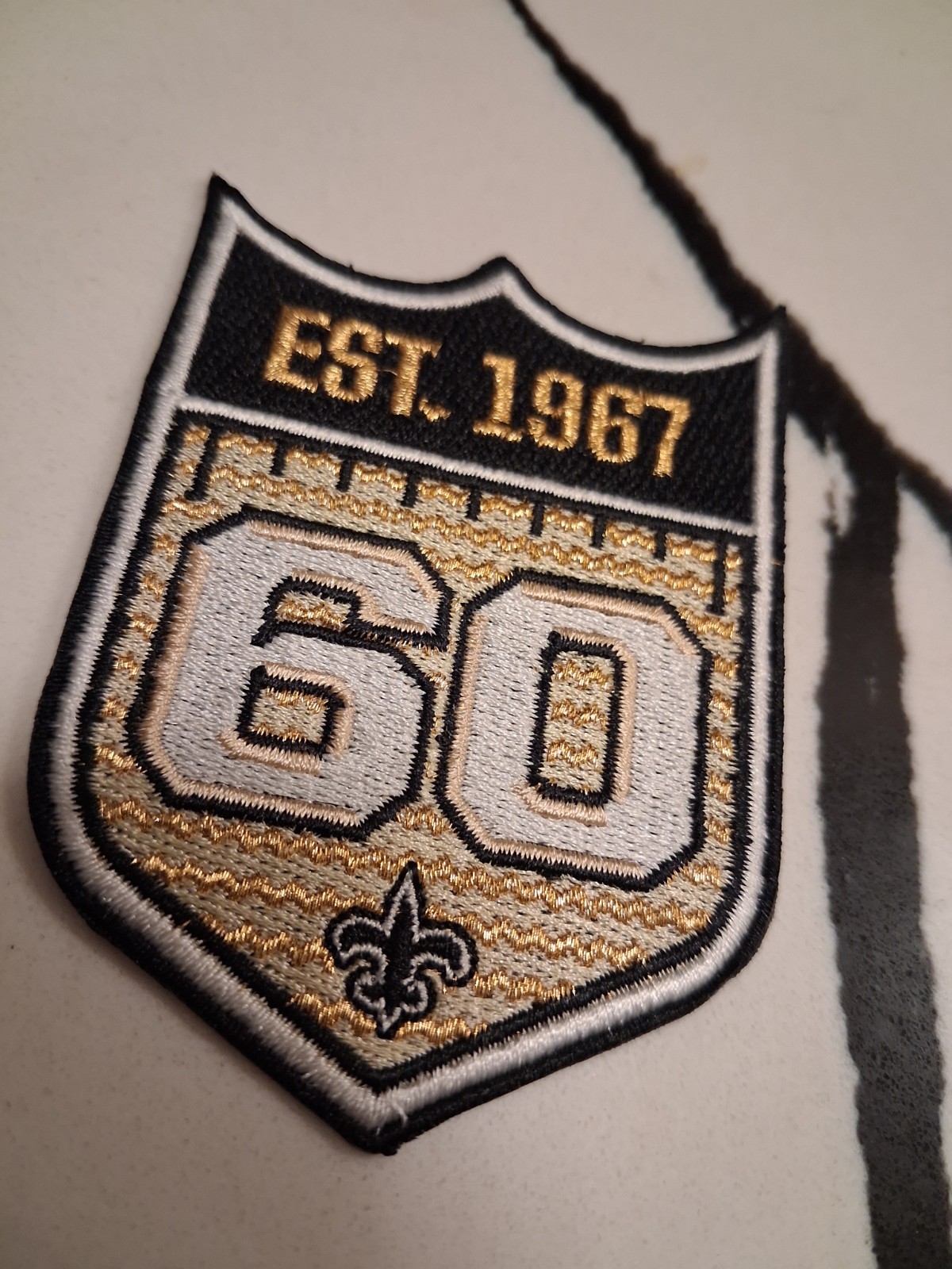 Two NEW ORLEANS SAINTS 60th Anniversary Patch 60 Season PatcEmbroidered Patch