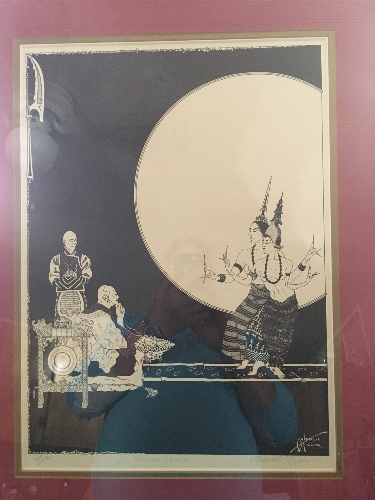 Siamese Dancers By Cardwell Higgins Artist Proof/signed/framed/matted Exelent Siamese Dancers By Cardwell Higgins Artist Proof/signed/framed/matted Exelent