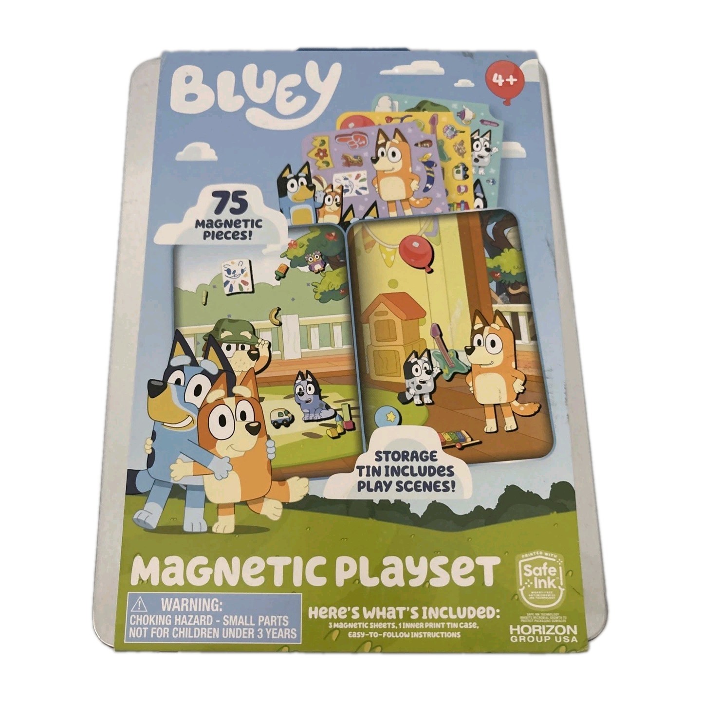 Bluey Magnetic Playset Kids Activity Puzzle Ages 4 Educational Toy Damaged Box