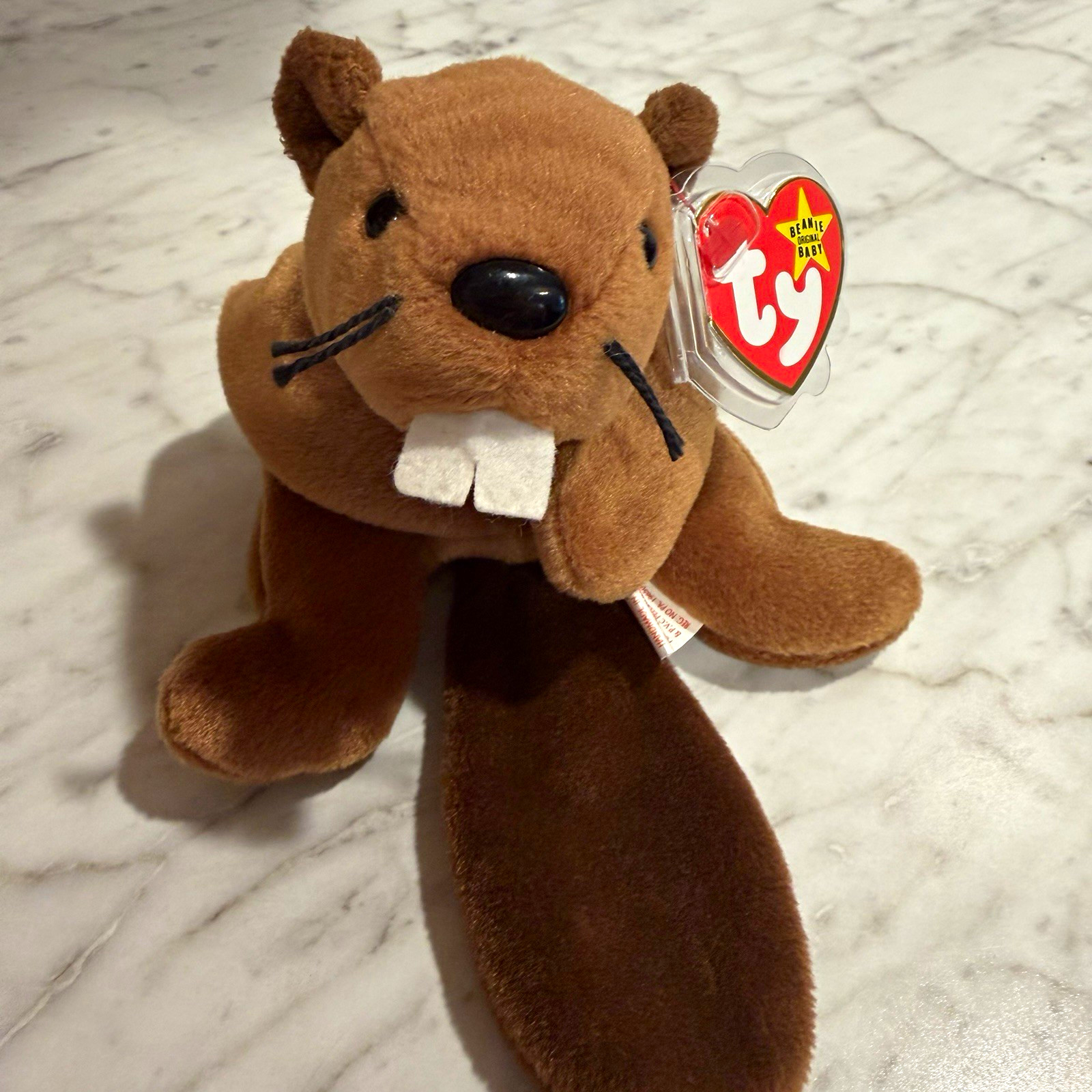 Ty Beanie Babies Bucky Beaver Plush, 1995 Vintage, Ages 3-7 Retired Ty Beanie Babies Bucky Beaver Plush, 1995 Vintage, Ages 3-7 Retired