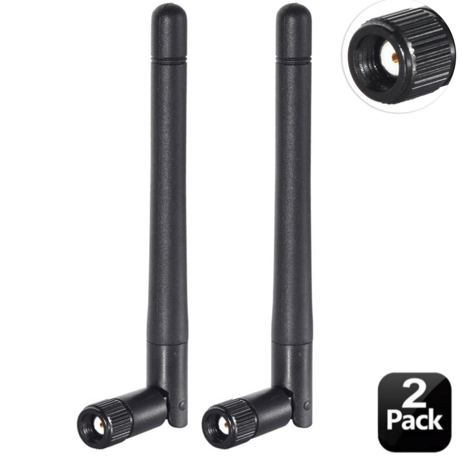 🆕(2-Pack) RP-SMA Antenna WiFi 2.4GHz/5Ghz Wireless Router Card 2X Replacement 🆕(2-Pack) RP-SMA Antenna WiFi 2.4GHz/5Ghz Wireless Router Card 2X Replacement