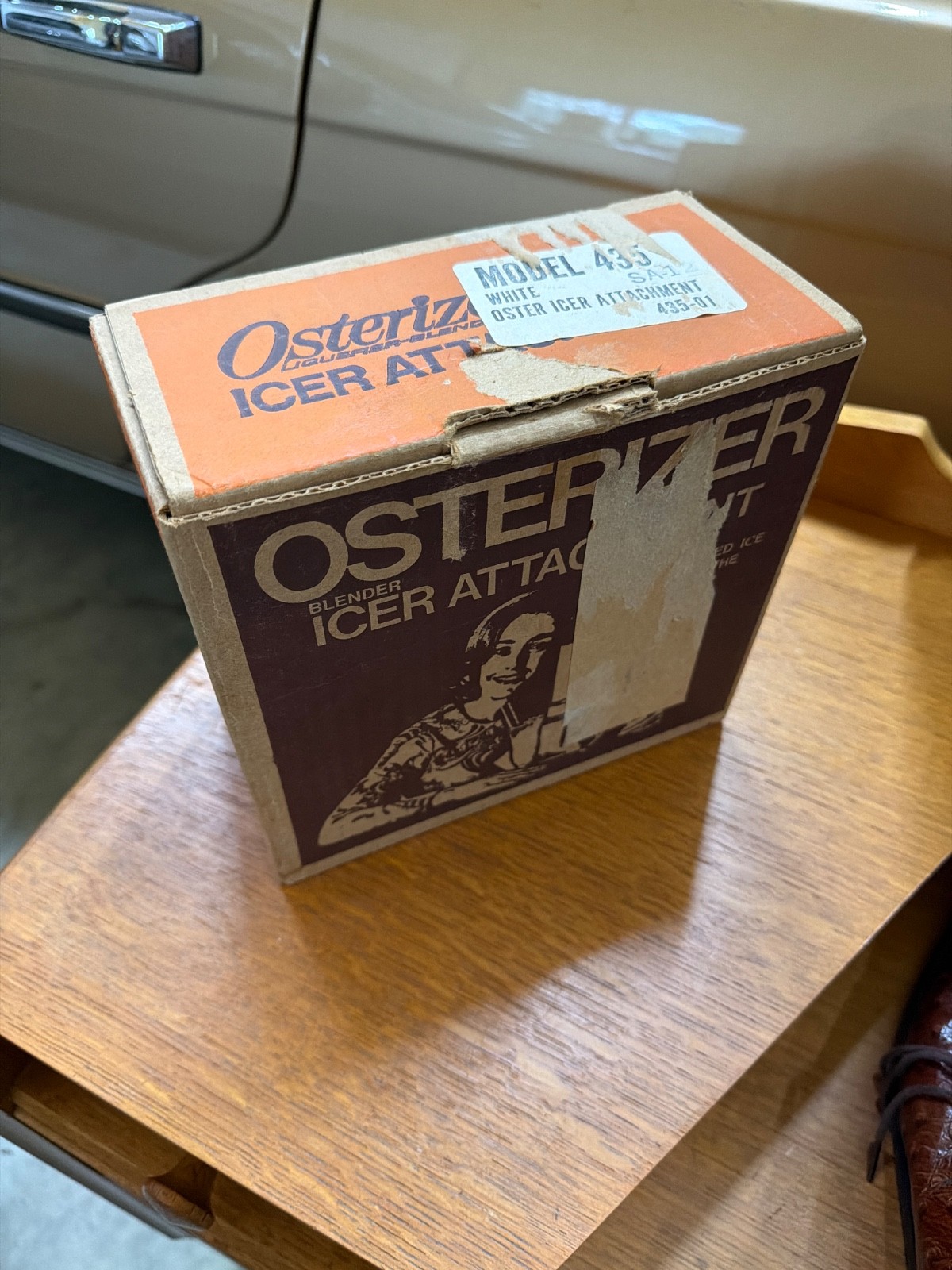 Rare Vintage 1976 white OSTERIZER Icer Attachment model 435-01 Rare Vintage 1976 white OSTERIZER Icer Attachment model 435-01