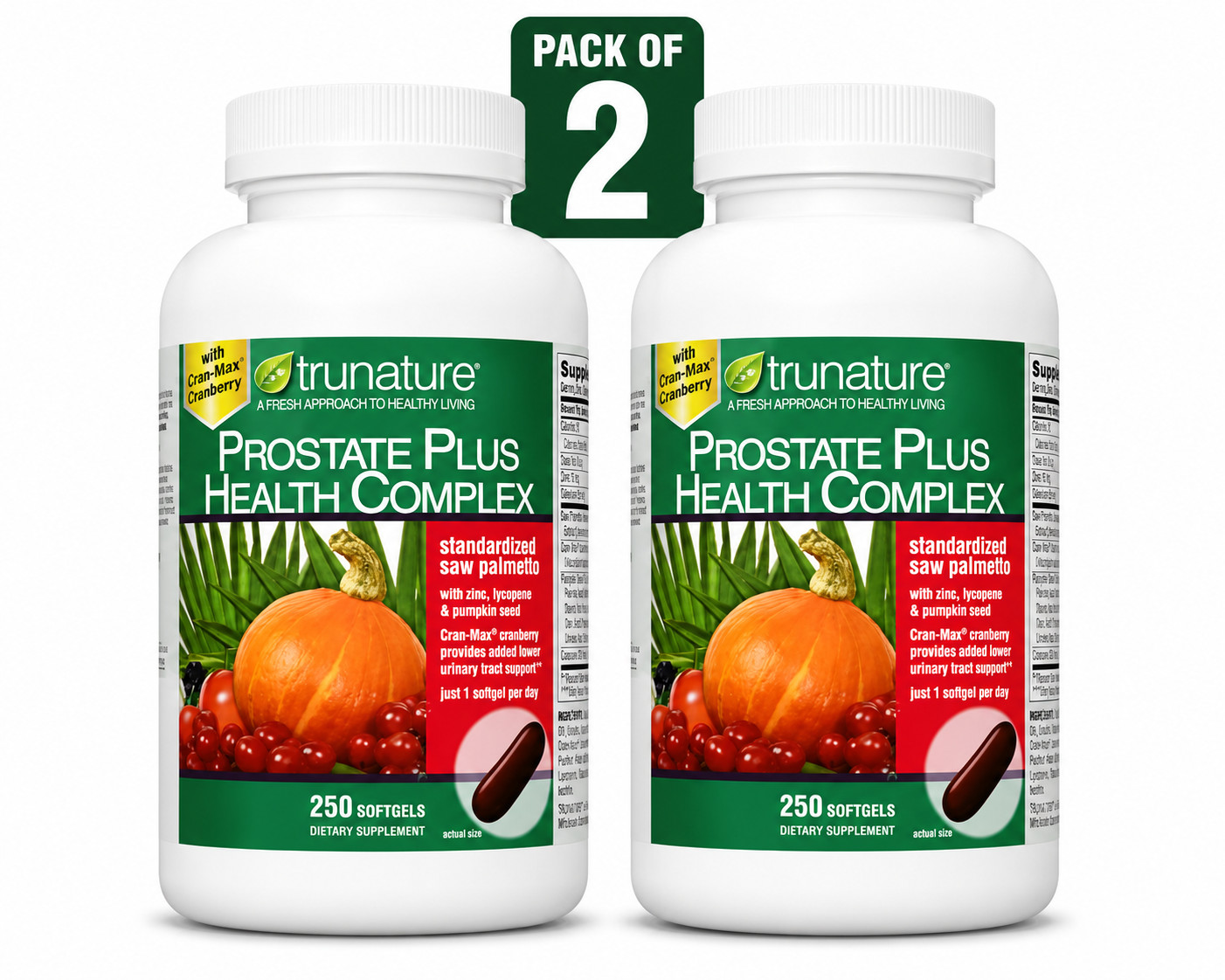 2 Pack Genuine Trunature Prostate Plus Health Complex – 250 Softgels 2 Pack Genuine Trunature Prostate Plus Health Complex – 250 Softgels