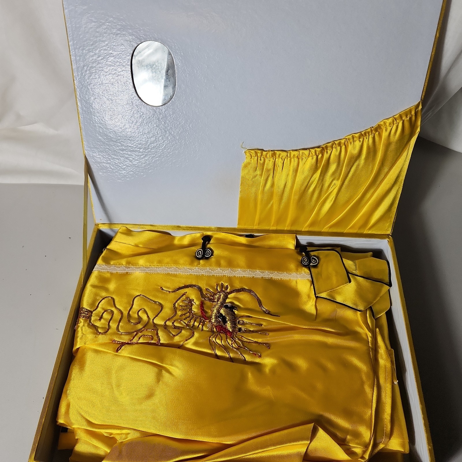 1940’s 4 piece Pajamas with Original Box embroidered top, pants, robe, slippers 1940’s 4 piece Pajamas with Original Box embroidered top, pants, robe, slippers
