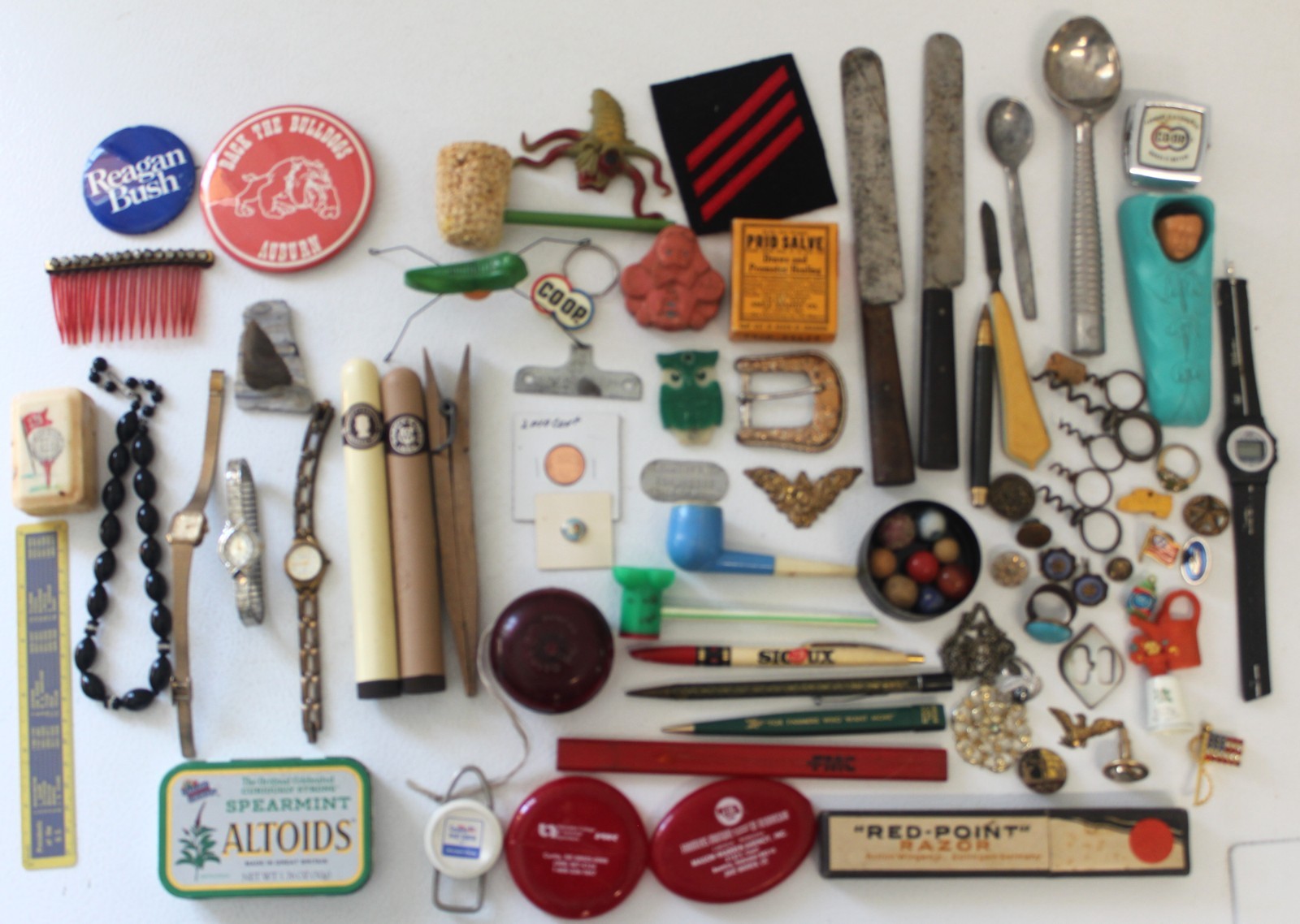 Junk Drawer Lot of Vintage & Antique Collectibles