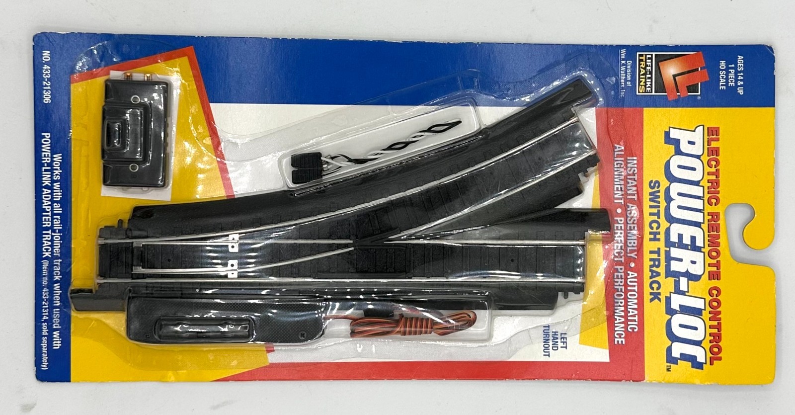 Life-Like HO Power-Lok Electrical Remote LH Turnout Life-Like HO Power-Lok Electrical Remote LH Turnout