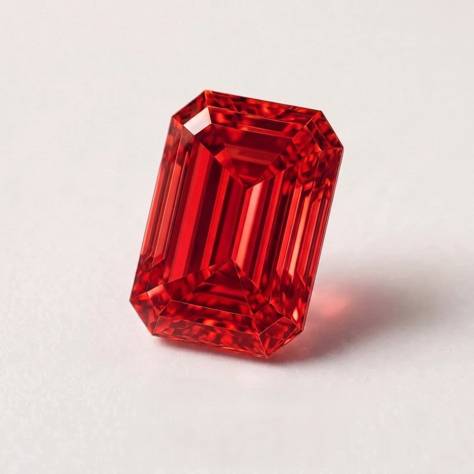 Luxury 4 Ct Red Emerald Cut Diamond VS1 Loose Gemstone
