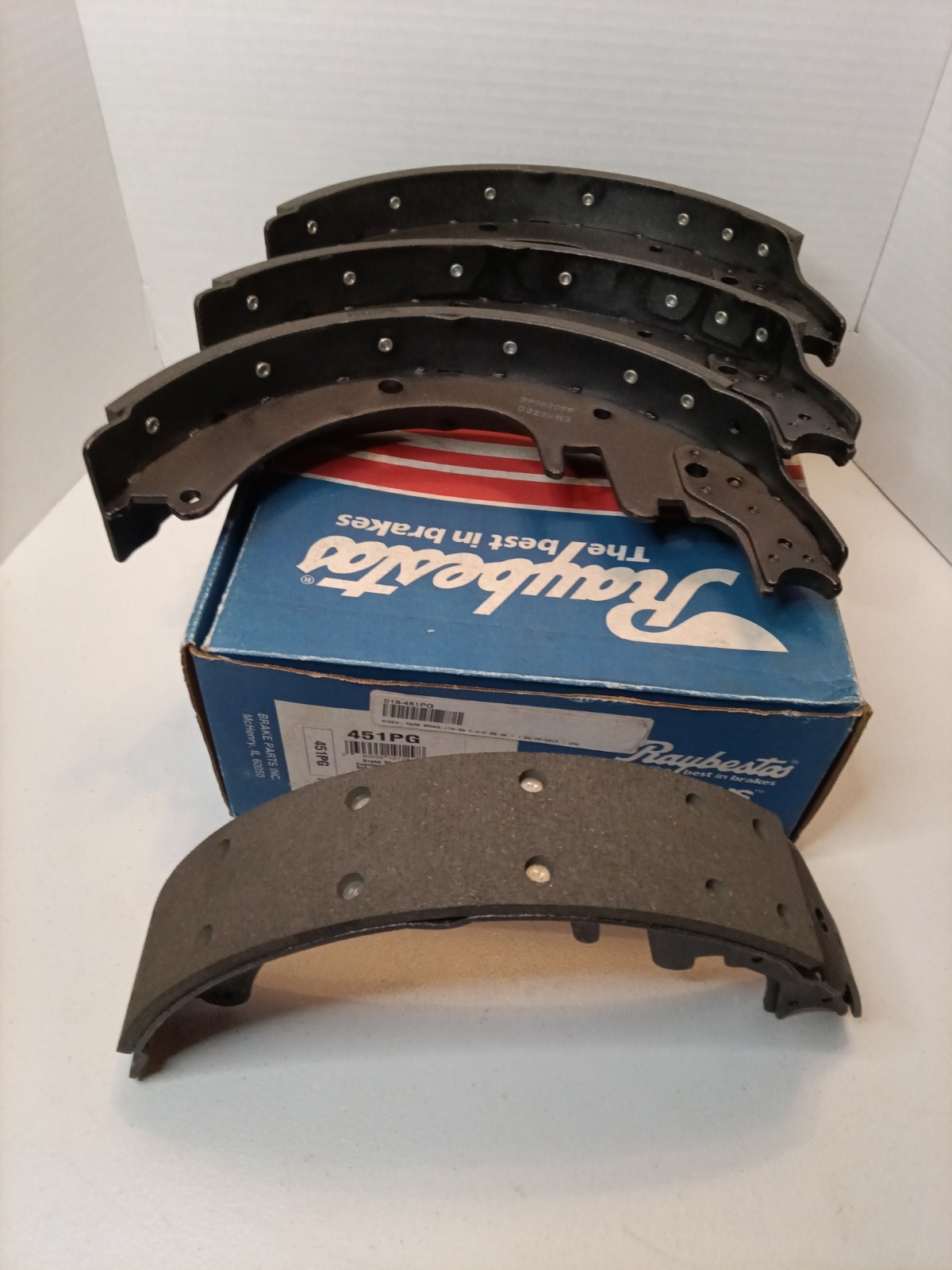 NOS Raybestos 451PG  Rear Brake Shoes Made in Mexico