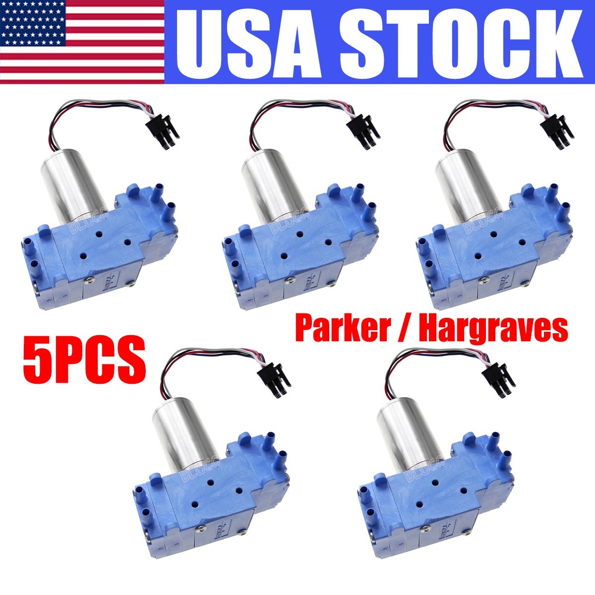 5PCS BLDC DC 12V Double Head Brushless Motor Air Pump Mini Vacuum Diaphragm Pump