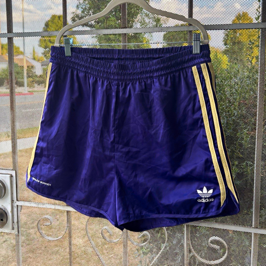 adidas x Wales Bonner Men\'s Purple M Polyester Woven Shorts Elastic Drawstring adidas x Wales Bonner Men\'s Purple M Polyester Woven Shorts Elastic Drawstring