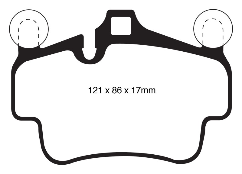 EBC 07-08 Porsche 911 (997) (Cast Iron Rotor only) 3.6 Carrera 2 Redstuff Front EBC 07-08 Porsche 911 (997) (Cast Iron Rotor only) 3.6 Carrera 2 Redstuff Front