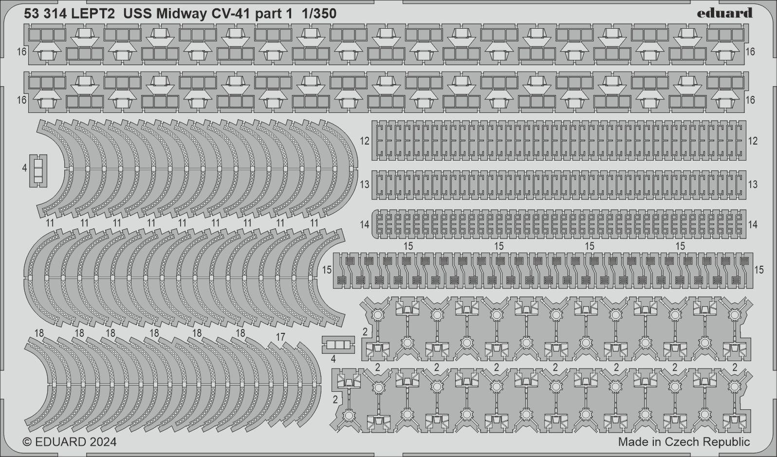 Eduard 1/350 CV-41 USS Midway Big Ed Detail (Trumpeter) BIG5375