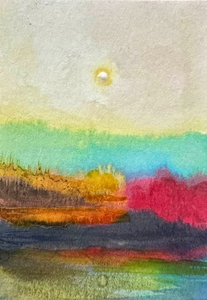 AUTUMN DELIGHT - ORIGINAL 100% HAND PAINTED NATURE ACEO WARETCOLOR PAINTING AUTUMN DELIGHT - ORIGINAL 100% HAND PAINTED NATURE ACEO WARETCOLOR PAINTING