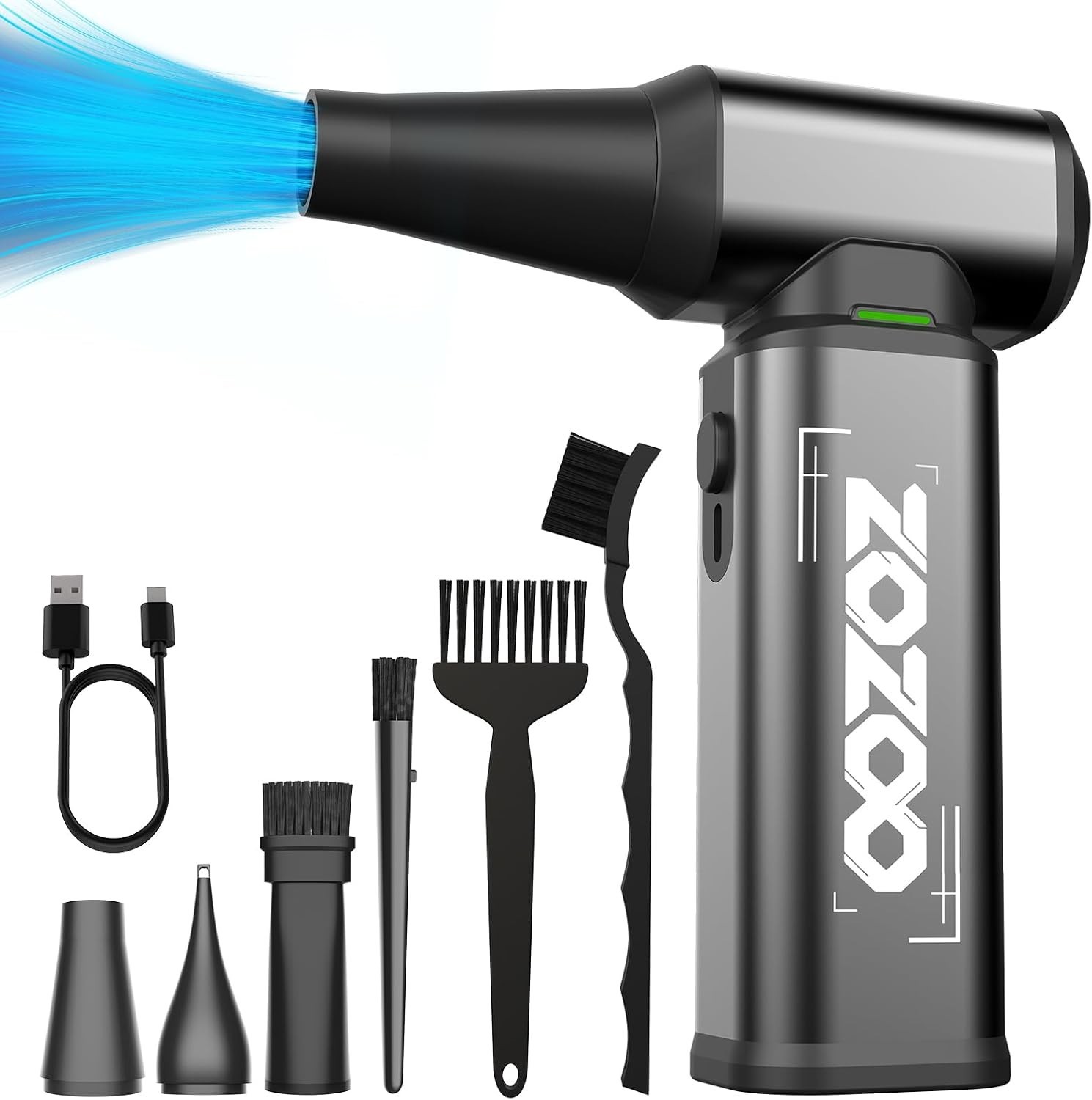 ZOZOO Electric Compressed Air Duster 180000RPM Cordless Brushless Rechargeable ZOZOO Electric Compressed Air Duster 180000RPM Cordless Brushless Rechargeable
