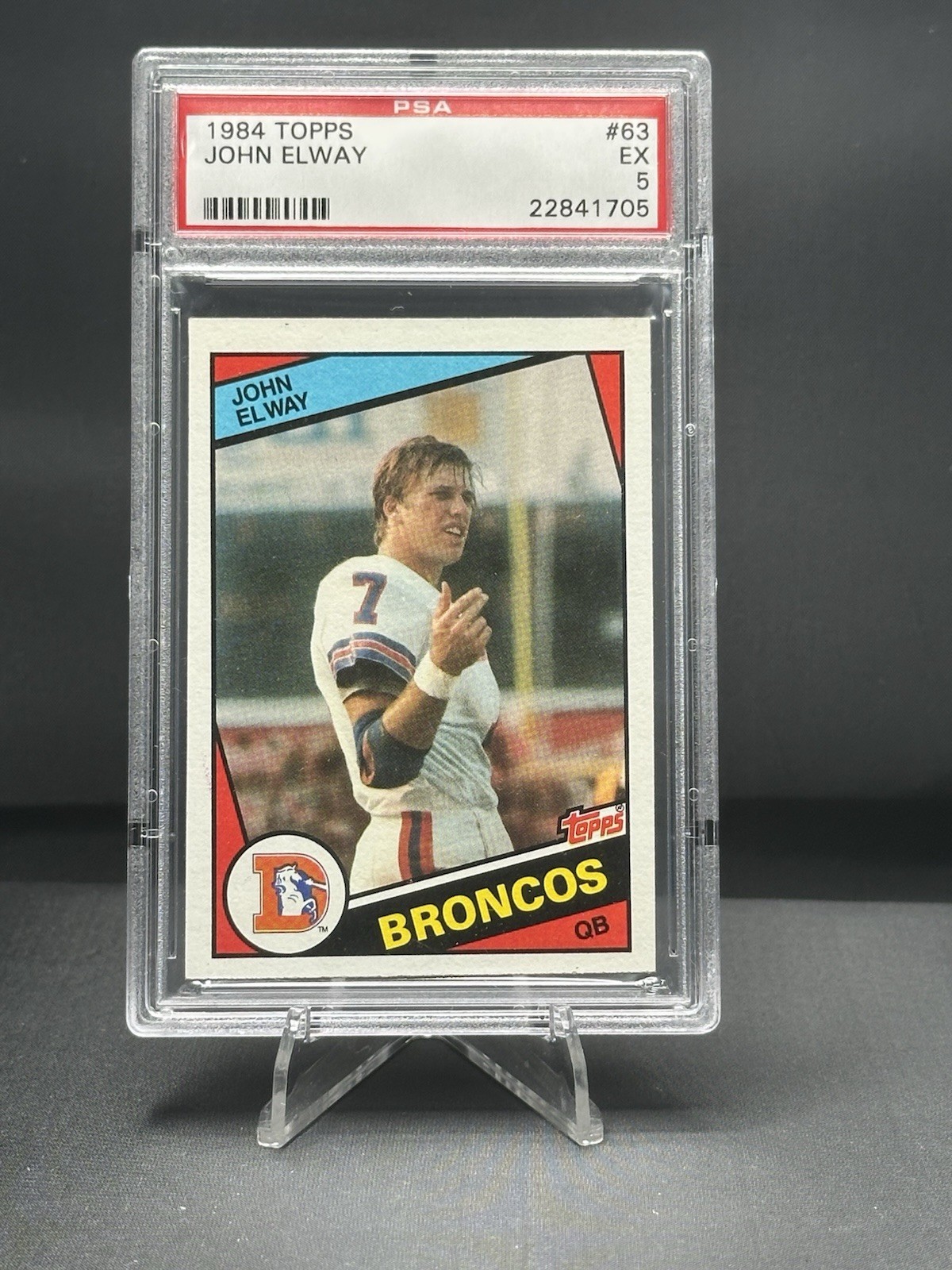 1984 Topps #63 John Elway Rookie (RC) PSA 5 EX 1984 Topps #63 John Elway Rookie (RC) PSA 5 EX