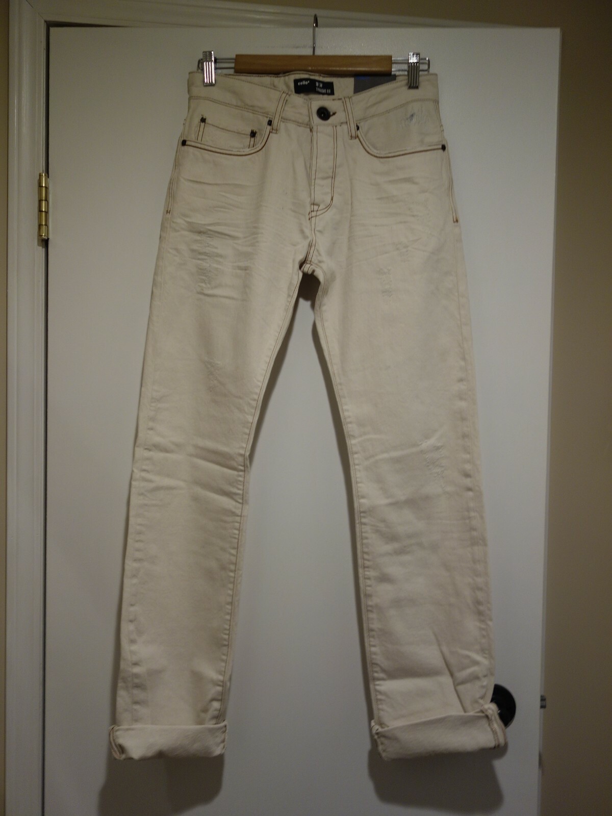 CELIO DENIM JEANS, STRAIGHT FIT, Lightly Distressed, Tag Size W28XL34, Brand New
