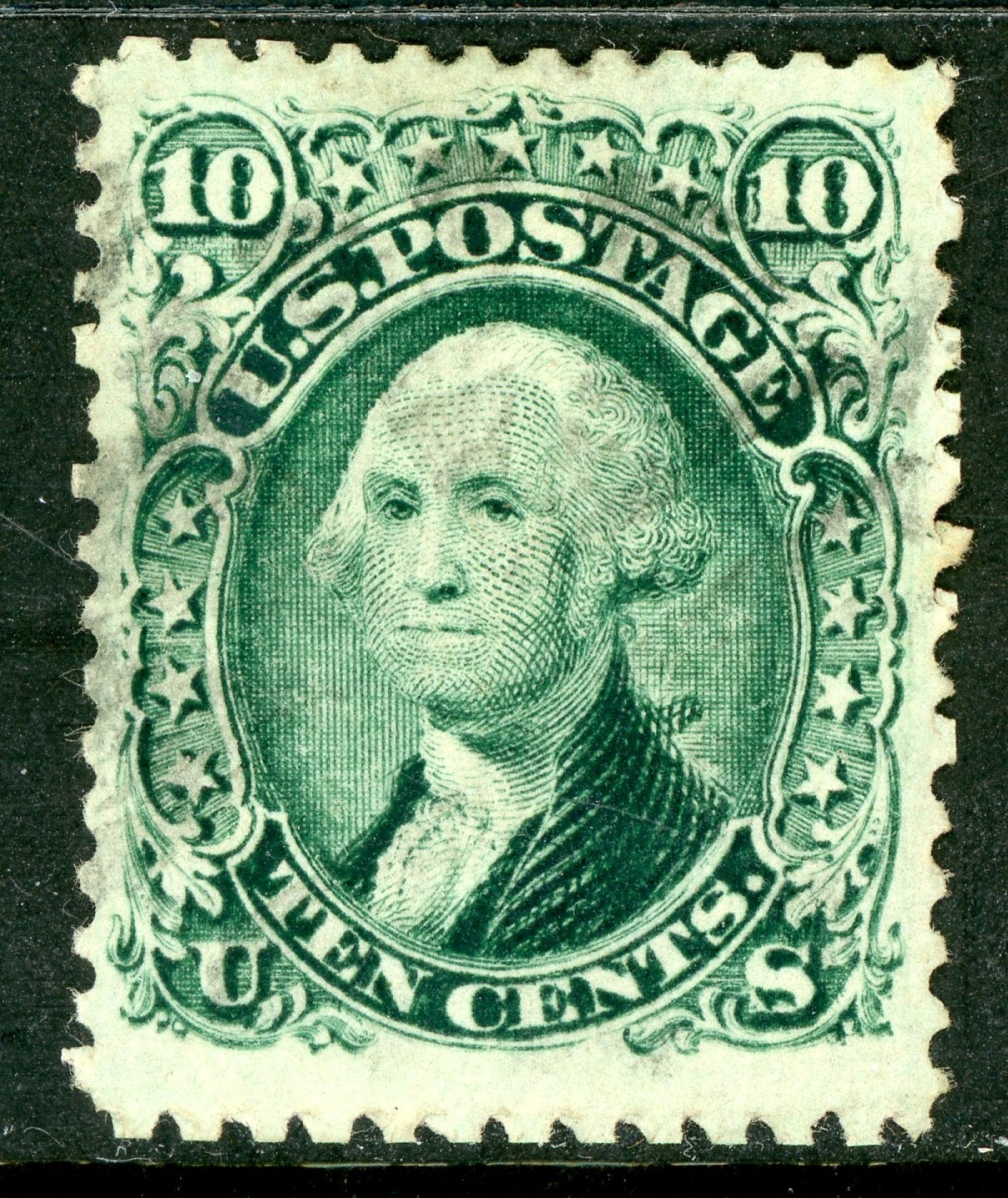 USA 1861 Washington 10¢ Green Scott #68 VFU D346 USA 1861 Washington 10¢ Green Scott #68 VFU D346