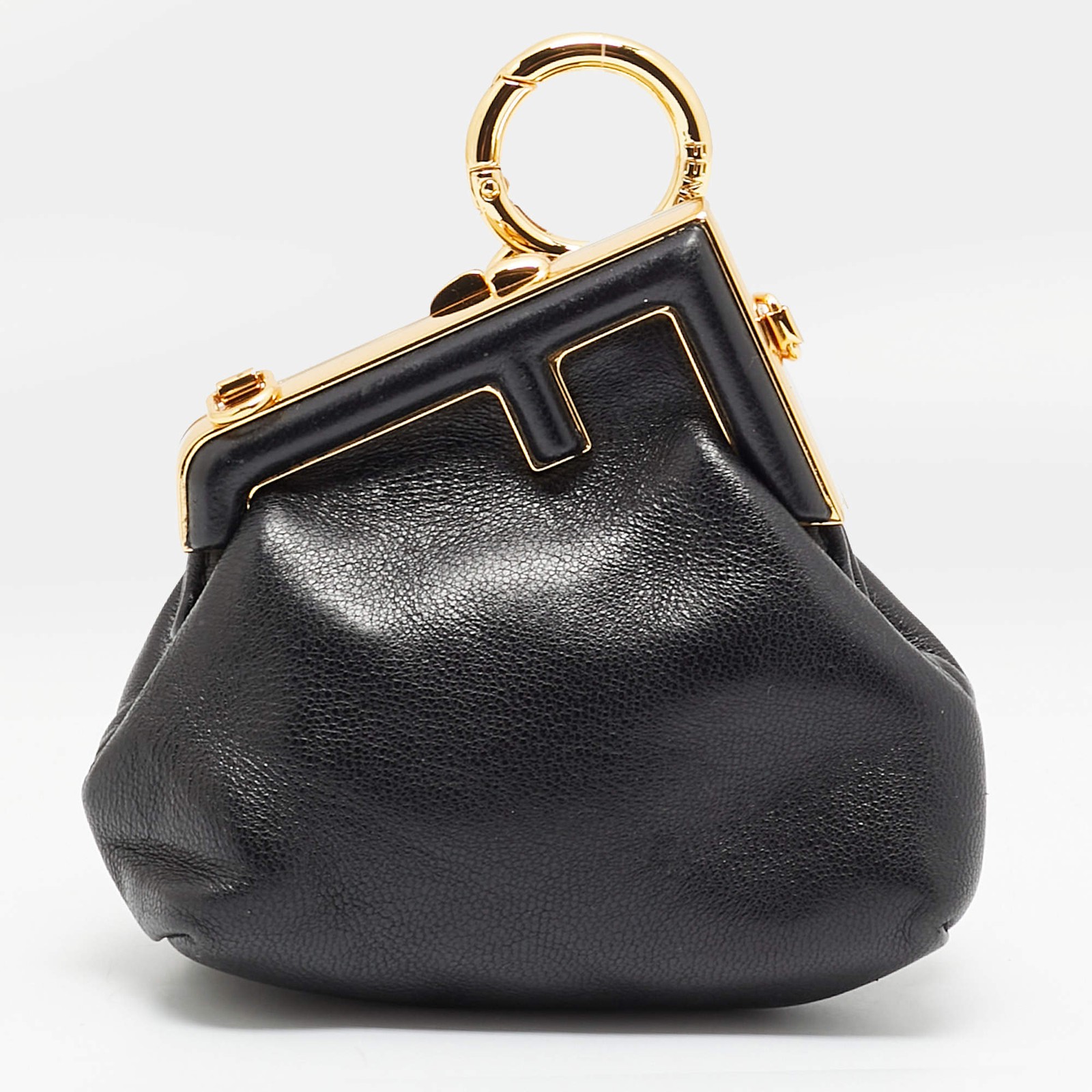 Fendi Fendi First Nano Bag Charm Black Leather