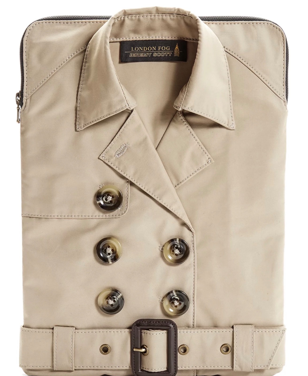 RARE London Fog x Jeremy Scott TRENCH COAT Laptop Case Sleeve LIMITED EDITION RARE London Fog x Jeremy Scott TRENCH COAT Laptop Case Sleeve LIMITED EDITION