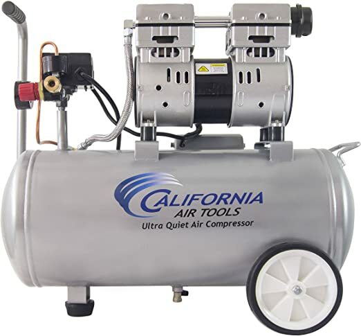 California Air Tools 8010A Aluminum Tank Air Compressor | Ultra Quiet, Oil-Free,