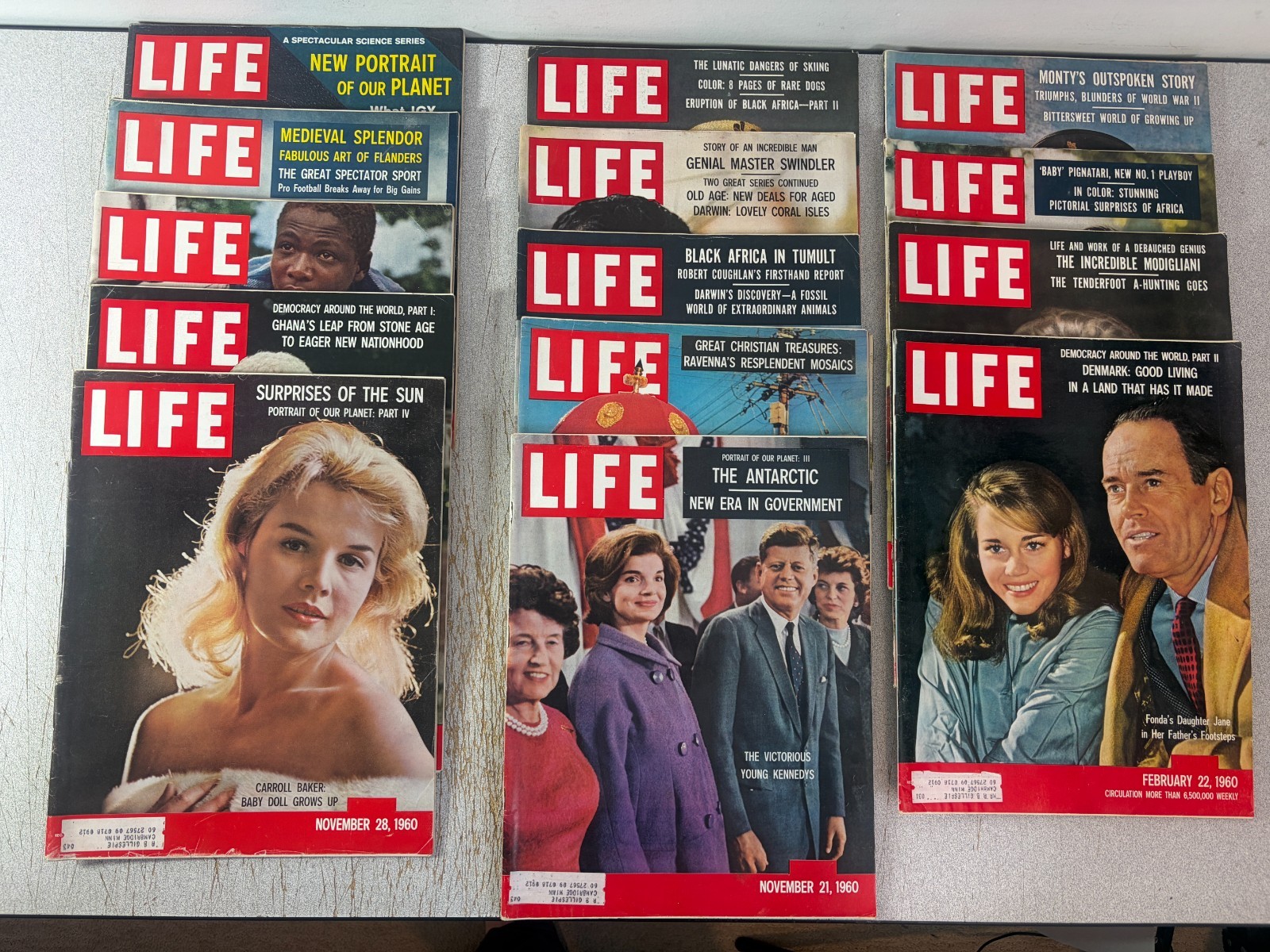 Vtg Life Magazine Lot of 14 1958 1959 1960 Cold War, Music, Movie Stars, Ads