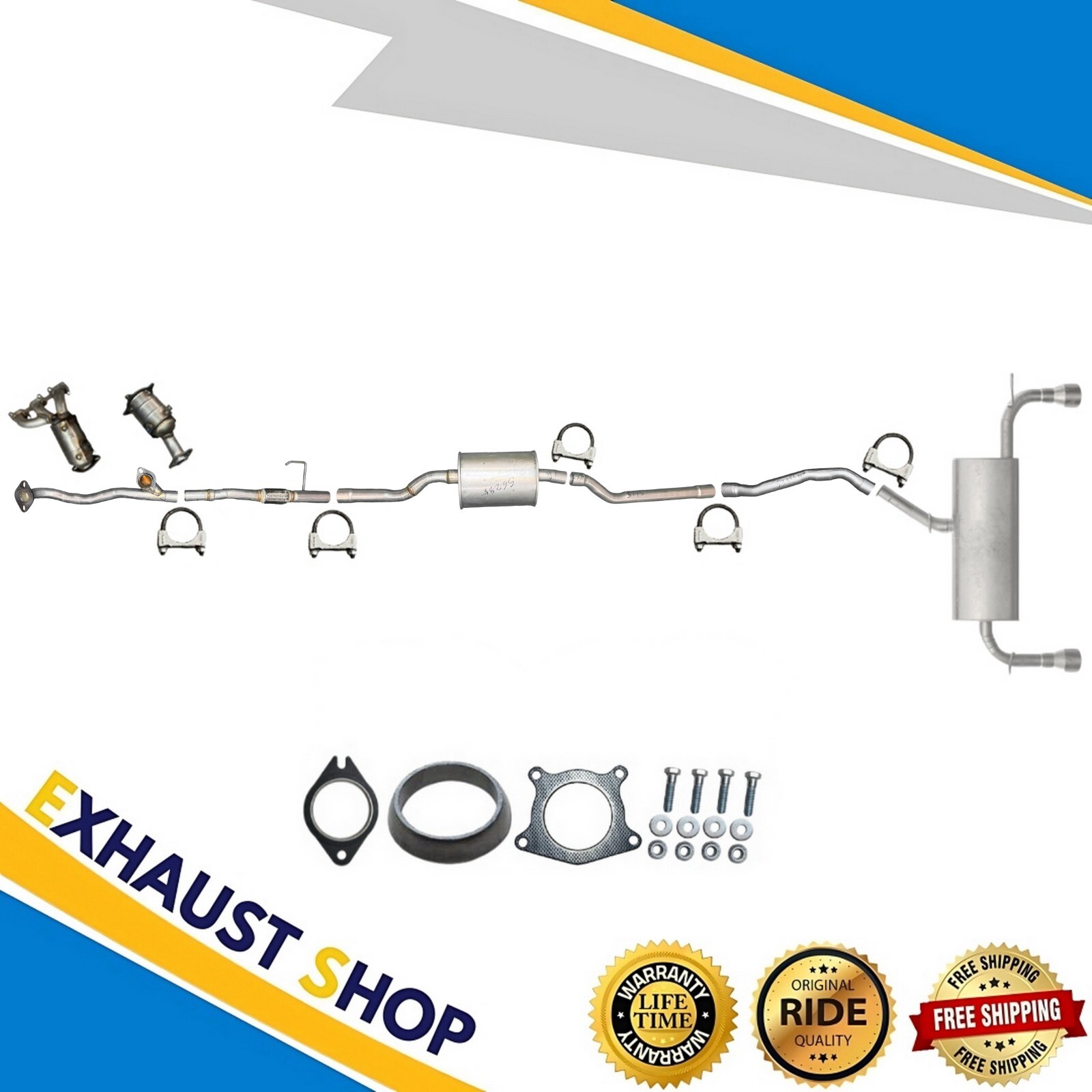 Complete Exhaust System Fit 2011 2012 2013 2014 Ford Edge 3.5L Fast Shipping NEW